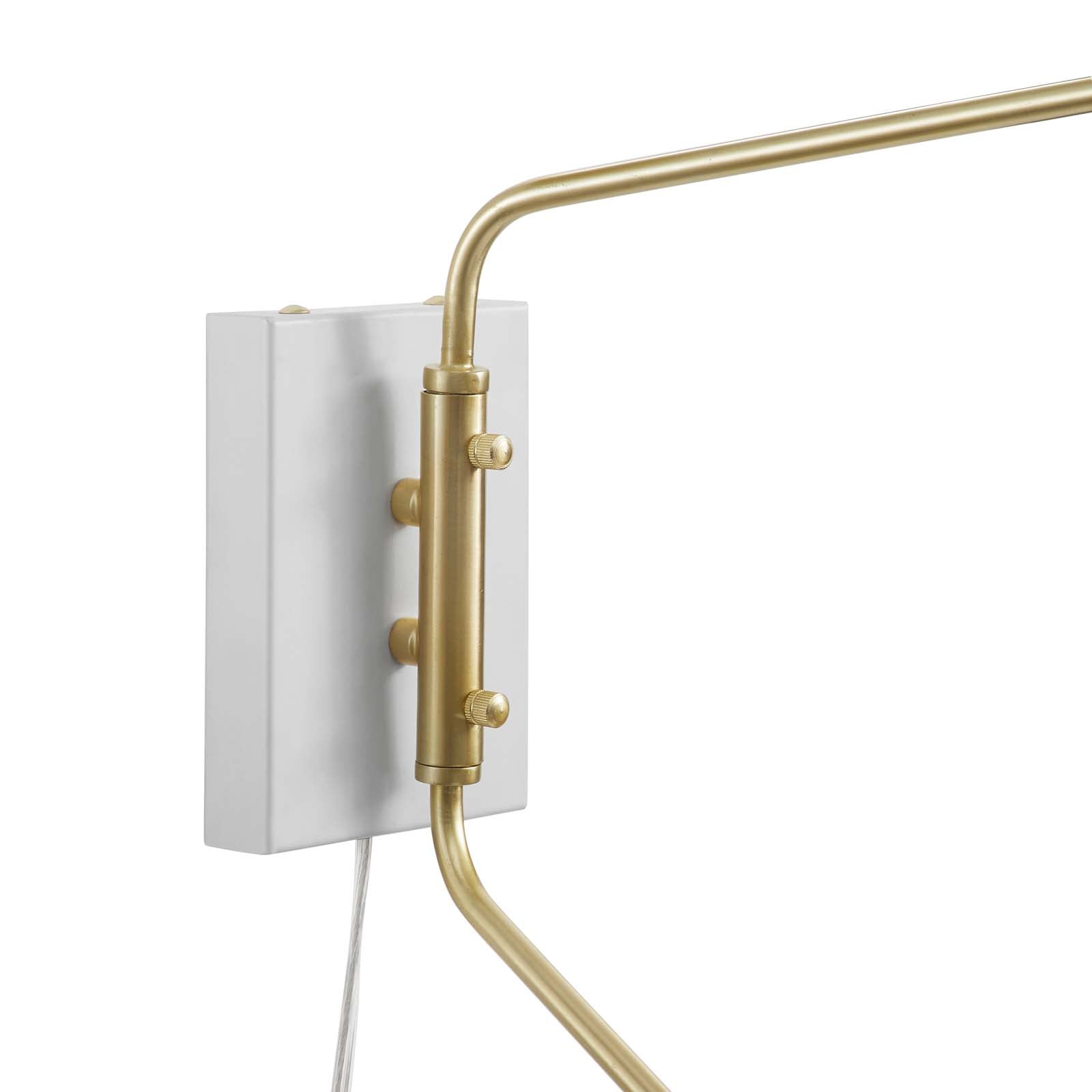 Modway Wall Sconces - Journey 2-Light Swing Arm Wall Sconce White
