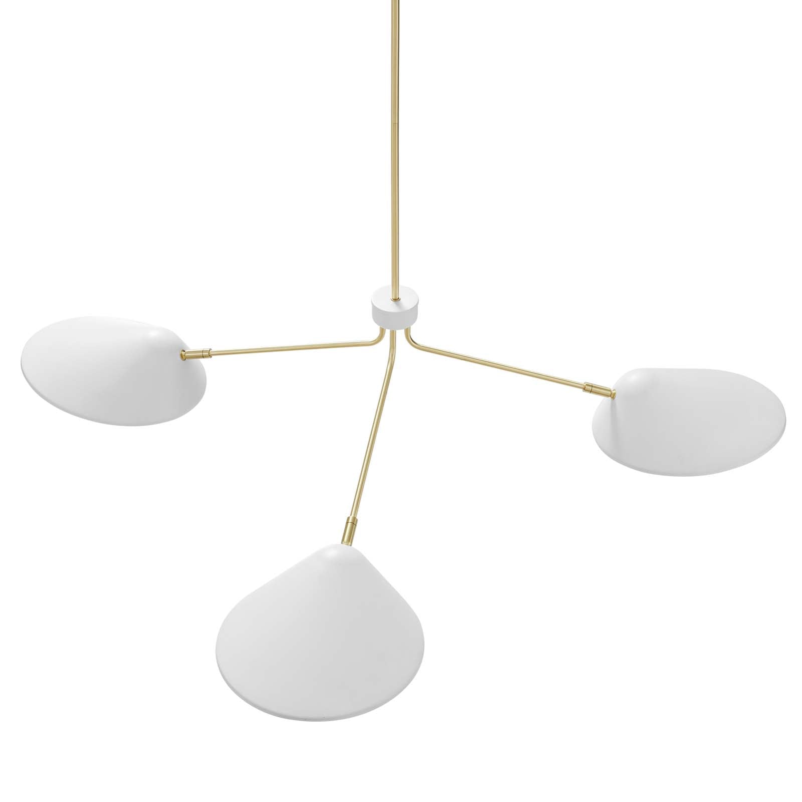 Modway Ceiling Lights - Journey 3-Light 14" Arm Pendant White