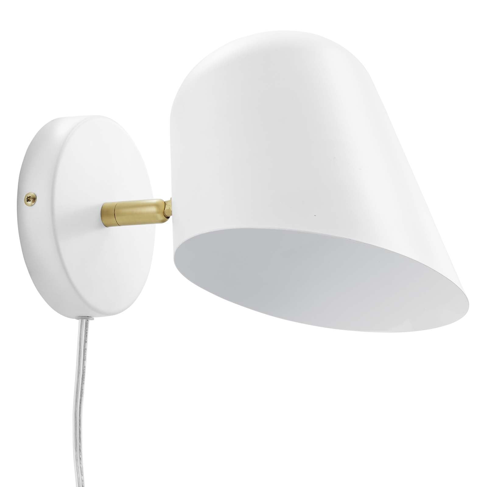 Modway Wall Sconces - Briana Swivel Wall Sconce White