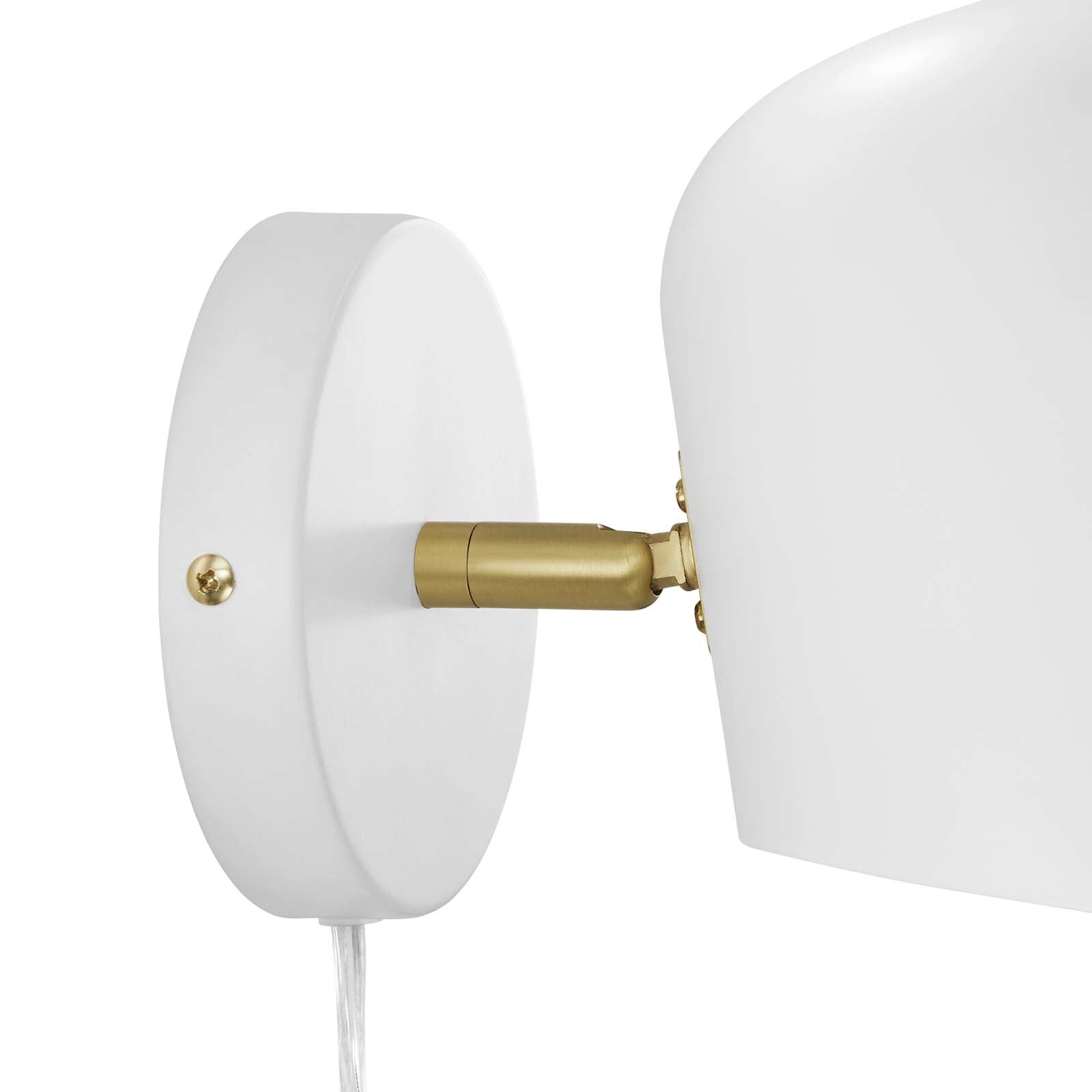 Modway Wall Sconces - Briana Swivel Wall Sconce White