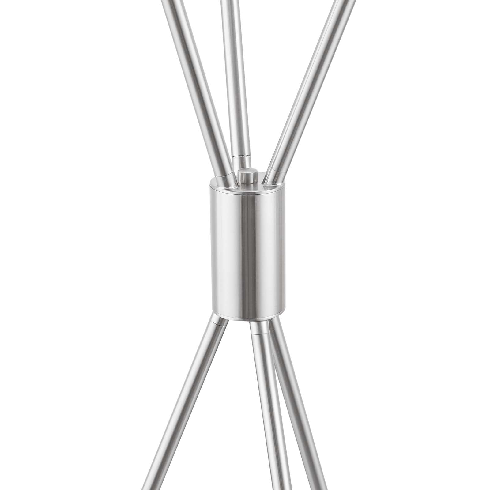 Modway Floor Lamps - Alexa 3-Light Floor Lamp Silver