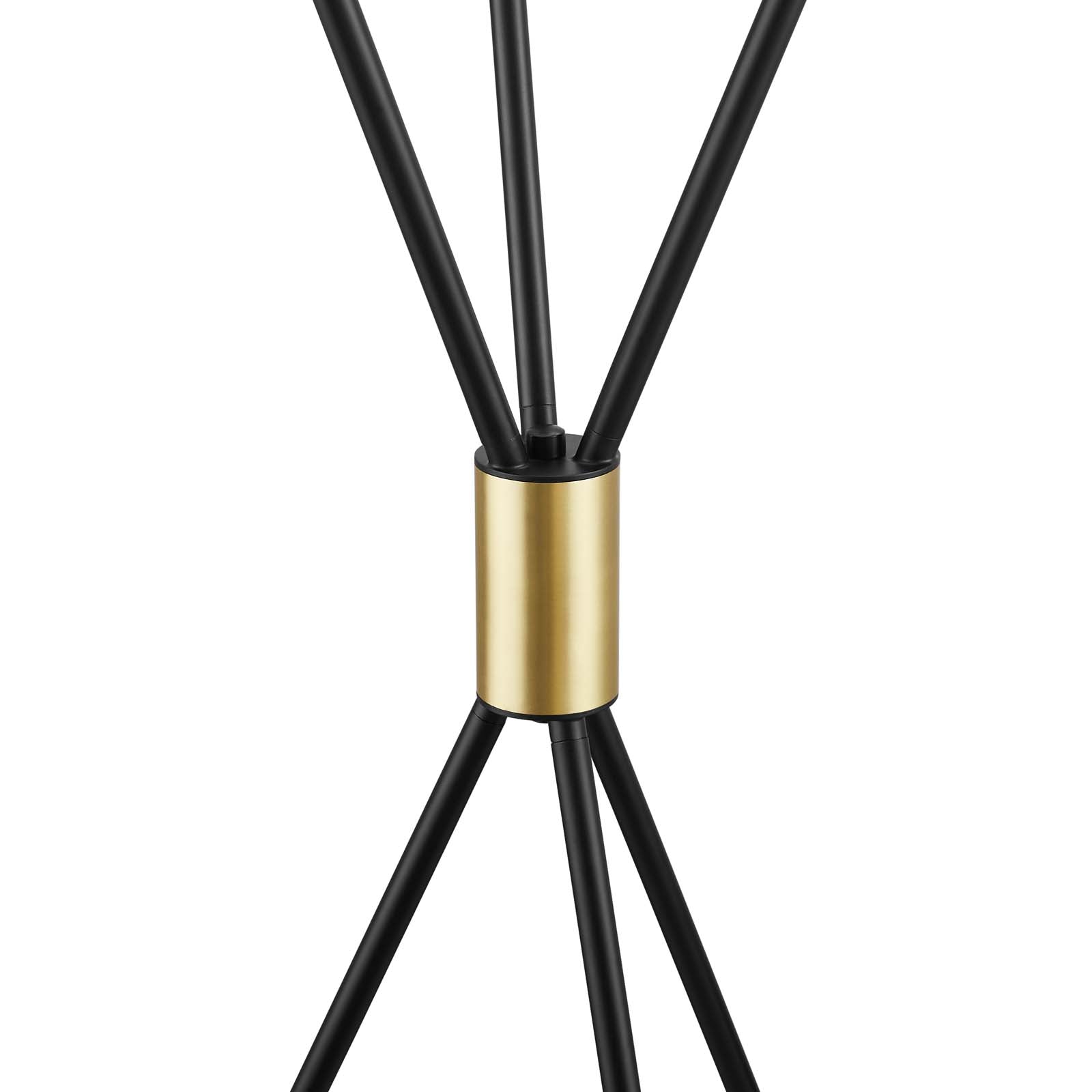 Modway Floor Lamps - Vera 3-Light Floor Lamp Black