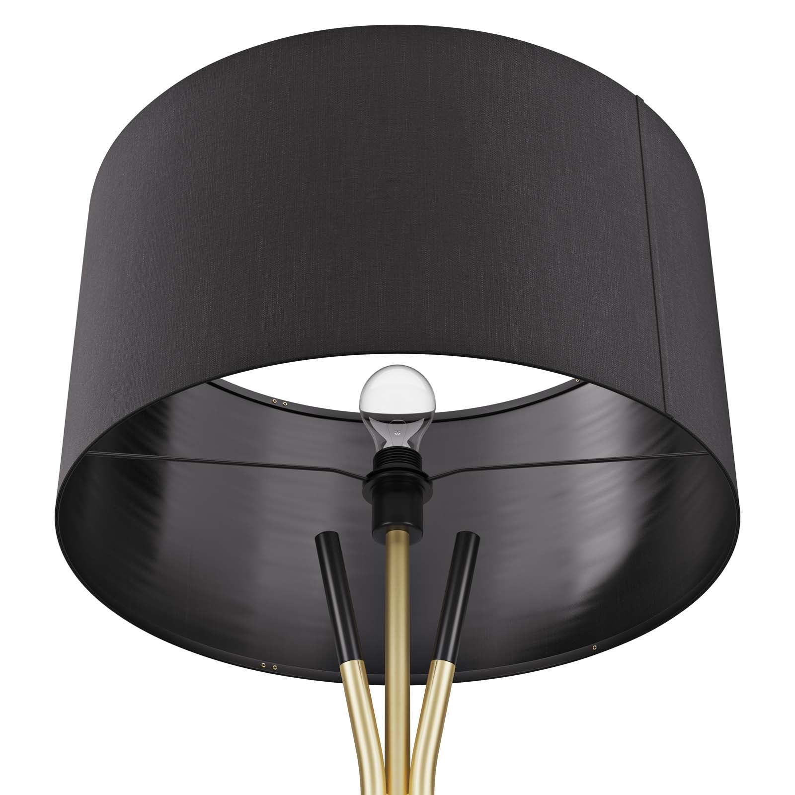 Modway Floor Lamps - Audrey Standing Floor Lamp Black Black