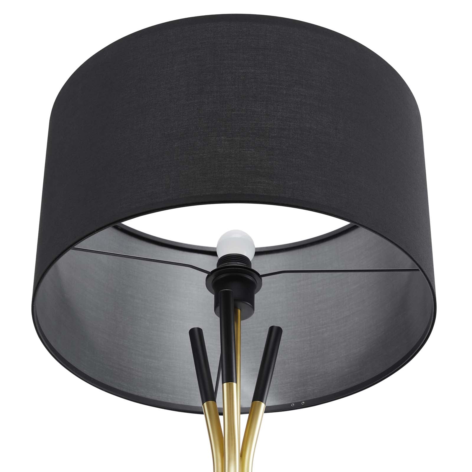Modway Floor Lamps - Audrey Standing Floor Lamp Black Black