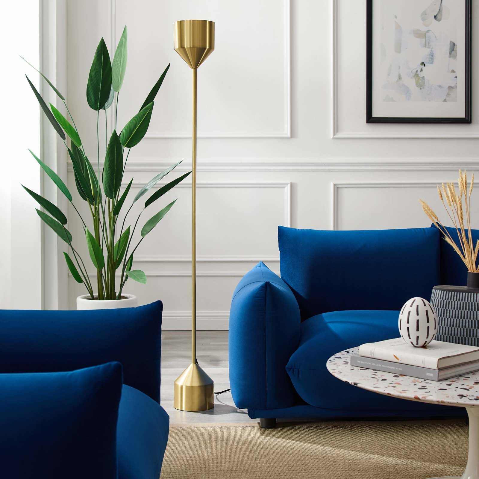 Modway Floor Lamps - Kara Standing Floor Lamp Gold