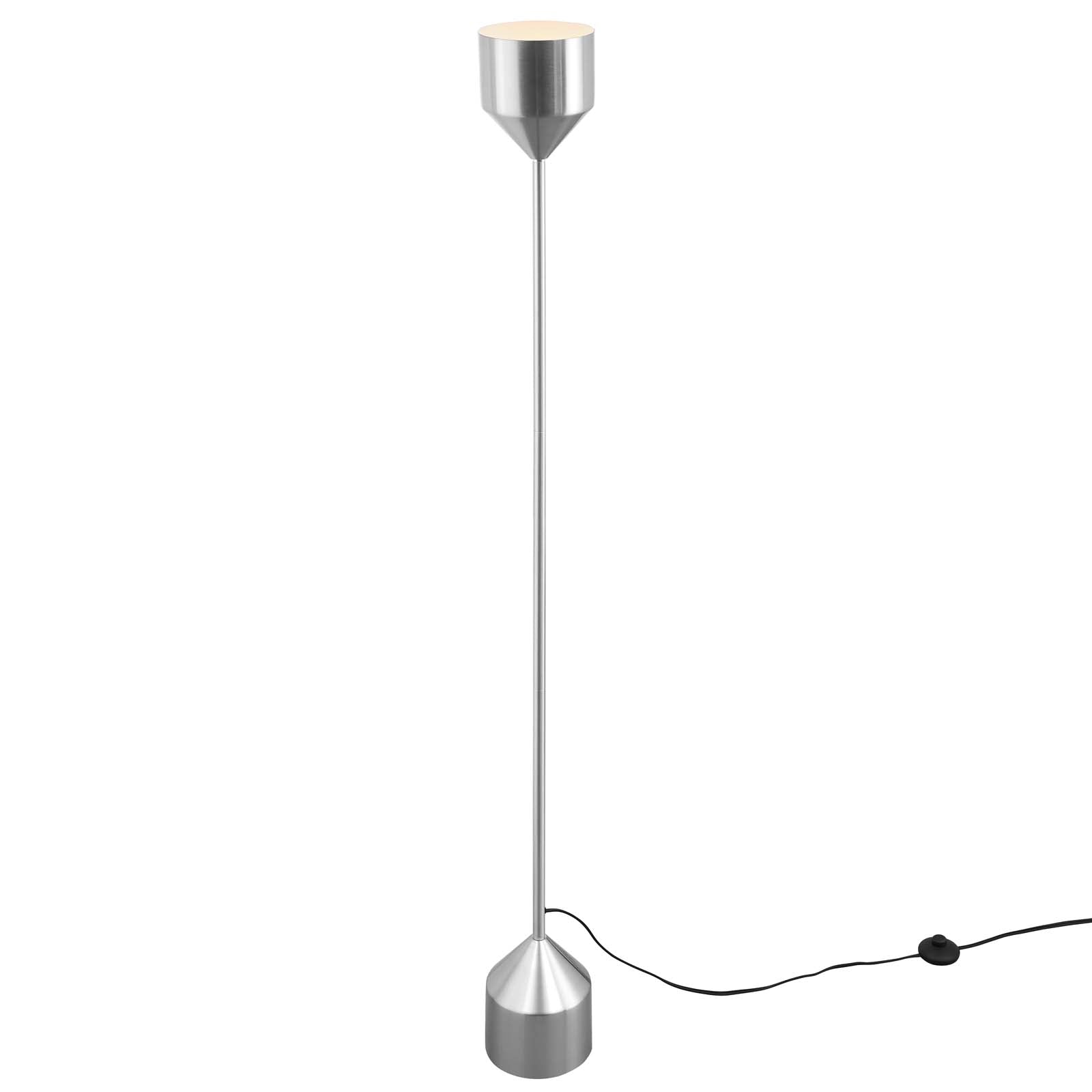 Modway Floor Lamps - Kara Standing Floor Lamp Silver