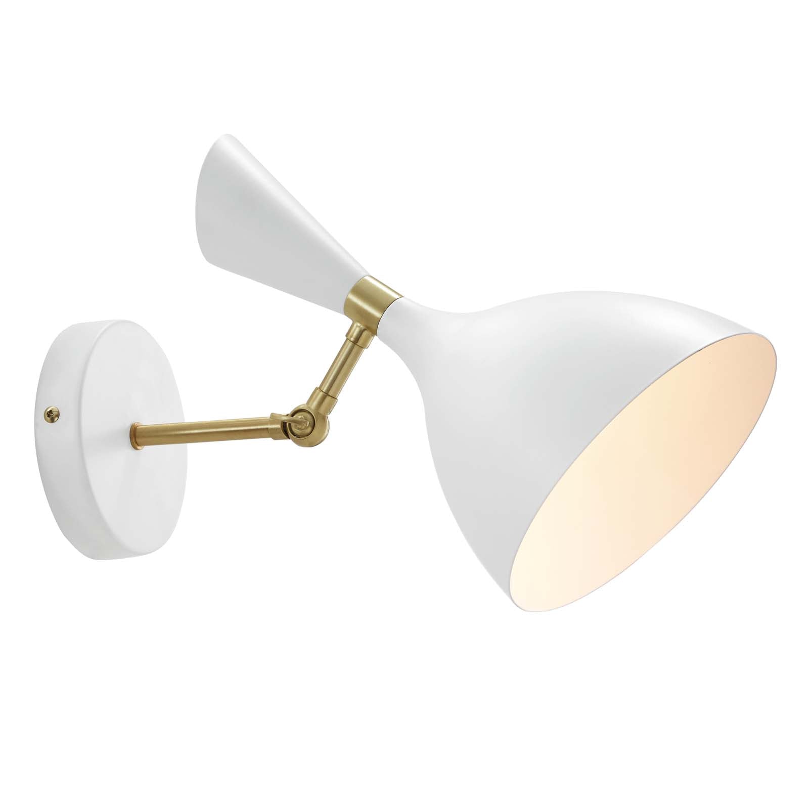 Modway Wall Sconces - Declare Adjustable Wall Sconce White