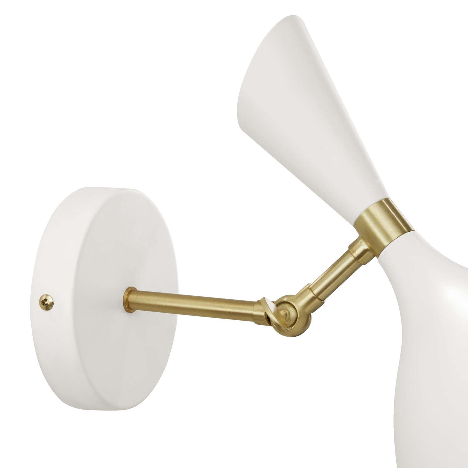 Modway Wall Sconces - Declare Adjustable Wall Sconce White