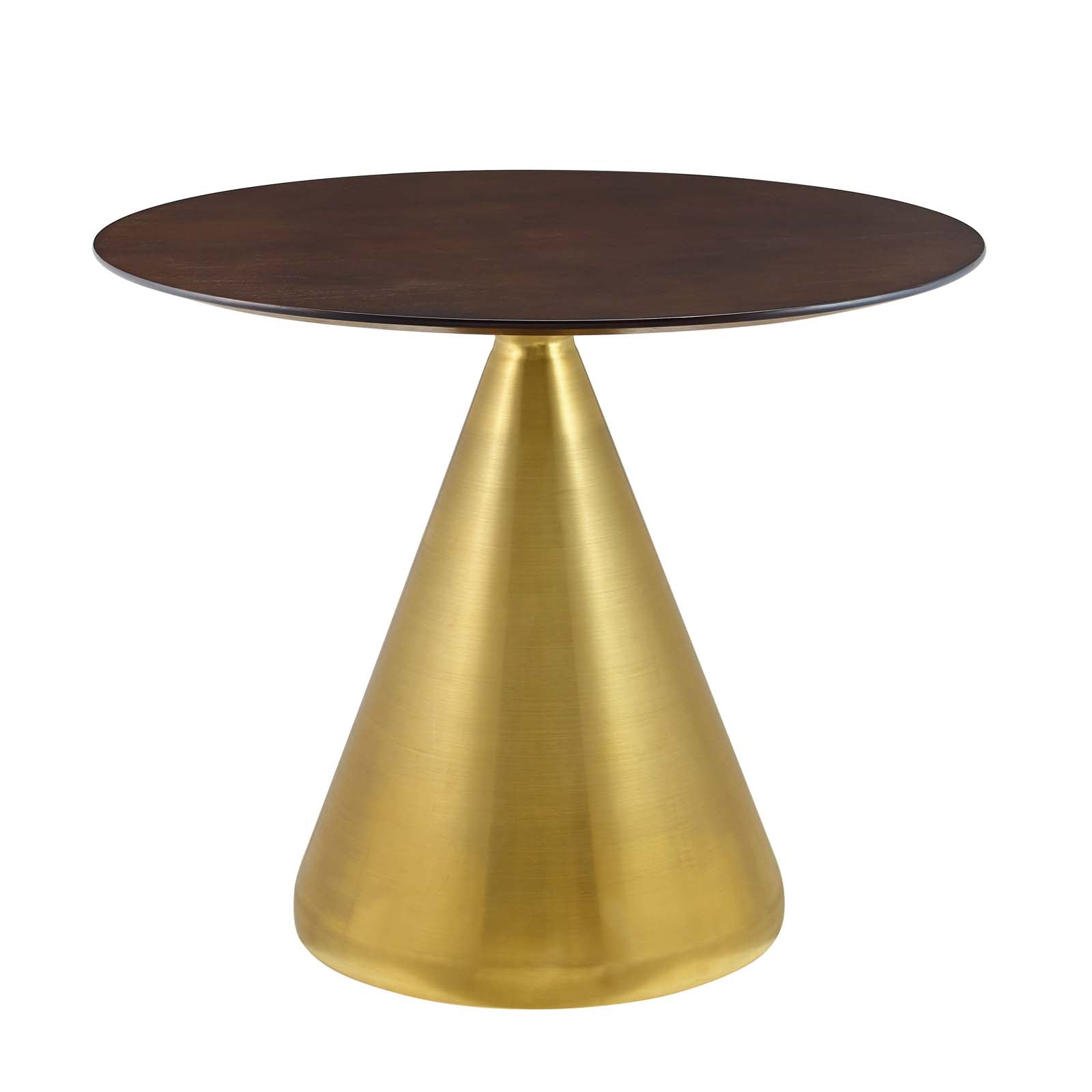 Modway Dining Tables - Tupelo-36"-Dining-Table-Gold-Cherry-Walnut