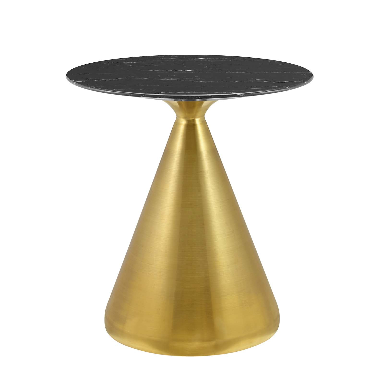 Modway Dining Tables - Tupelo-28"-Artificial-Marble-Dining-Table-Gold-Black