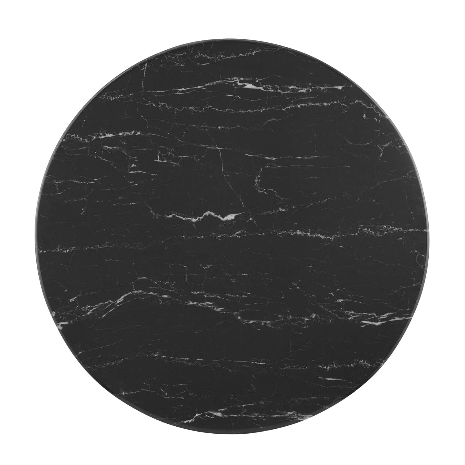 Modway Dining Tables - Tupelo-28"-Artificial-Marble-Dining-Table-Gold-Black