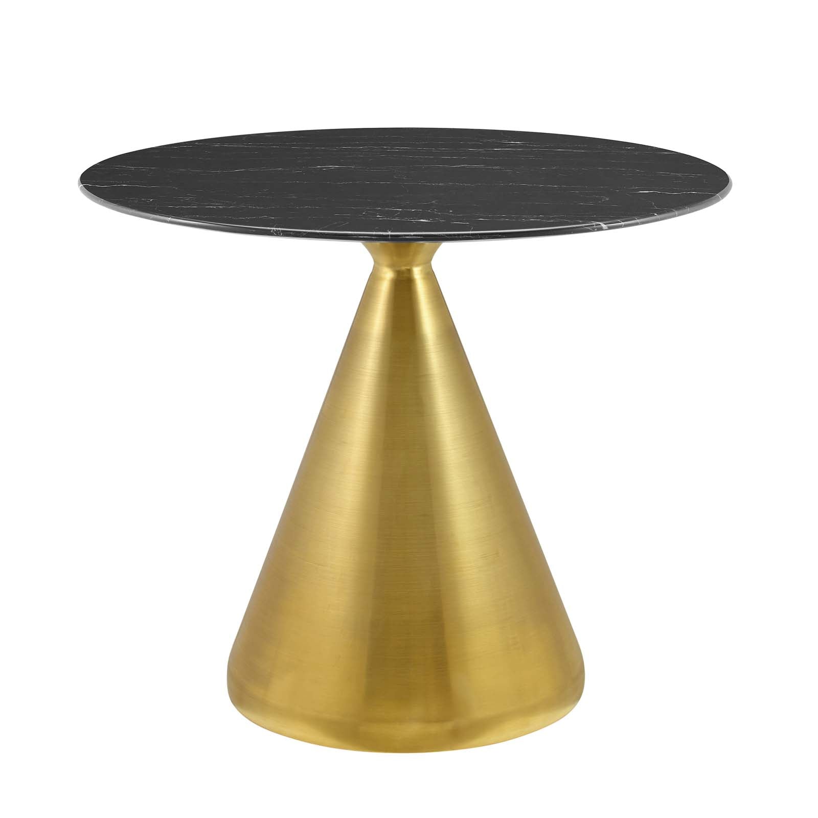 Modway Dining Tables - Tupelo-36"-Artificial-Marble-Dining-Table-Gold-Black