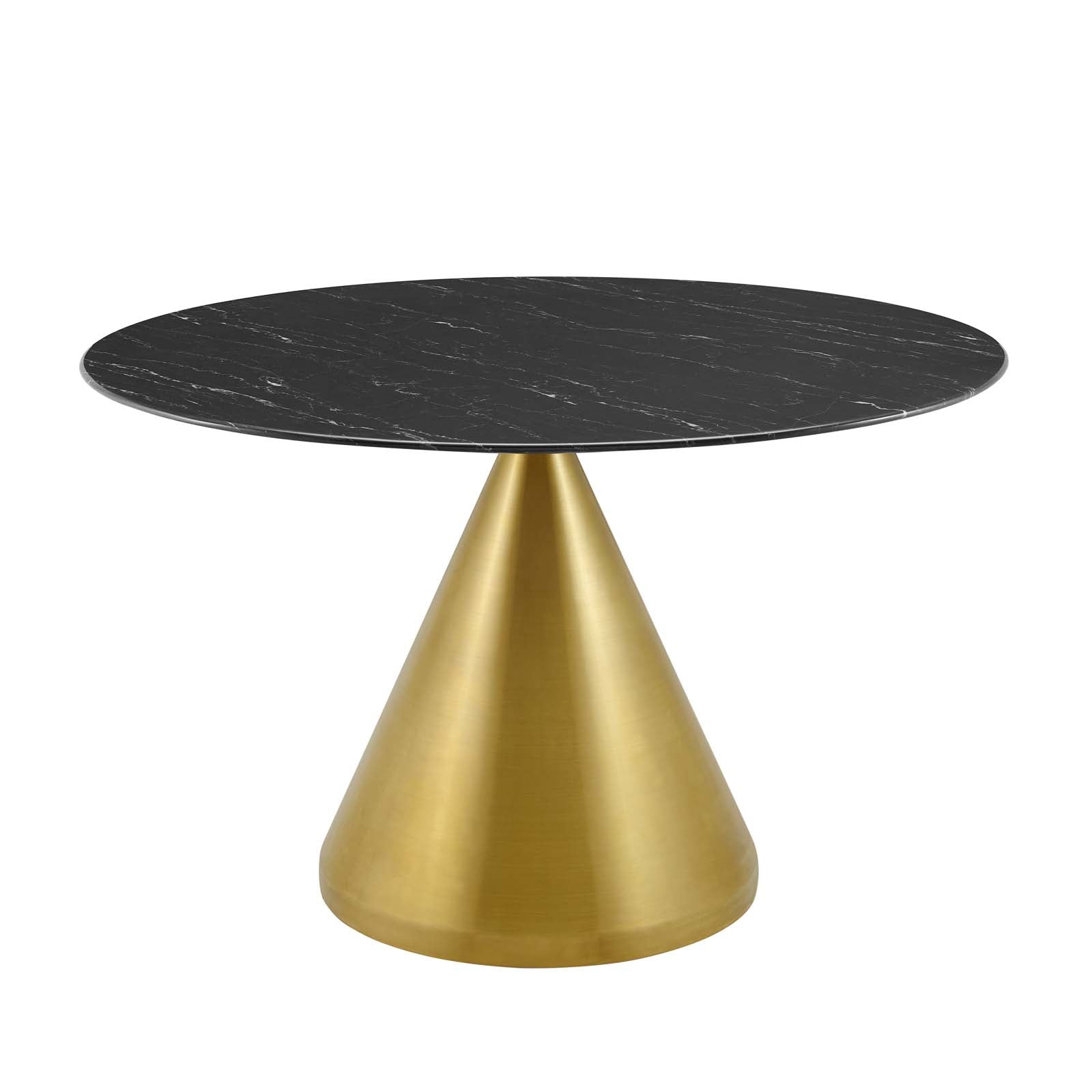 Modway Dining Tables - Tupelo-47"-Artificial-Marble-Dining-Table-Gold-Black