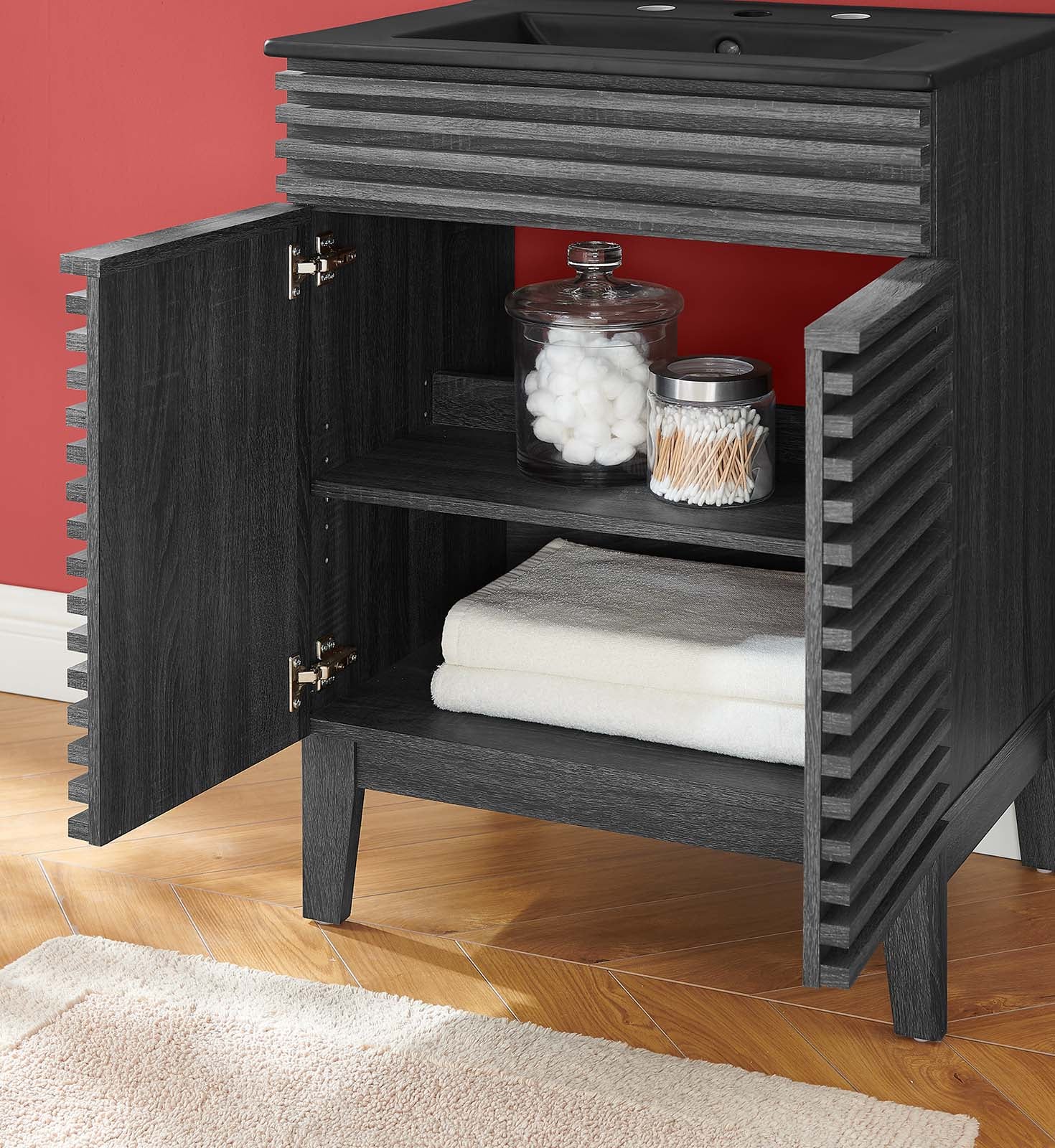 Modway Bathroom Vanity - Render 24" Bathroom Vanity Charcoal Black