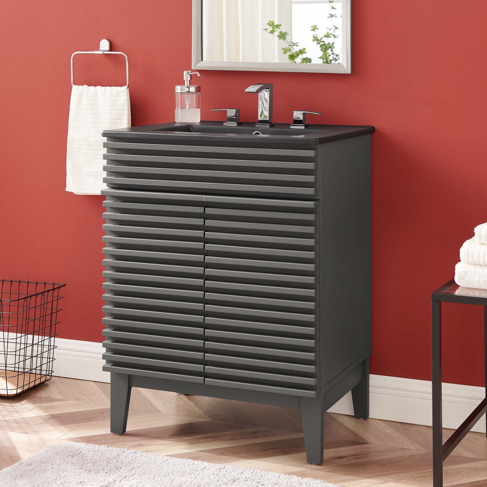 Modway Bathroom Vanity - Render 24" Bathroom Vanity Gray Black