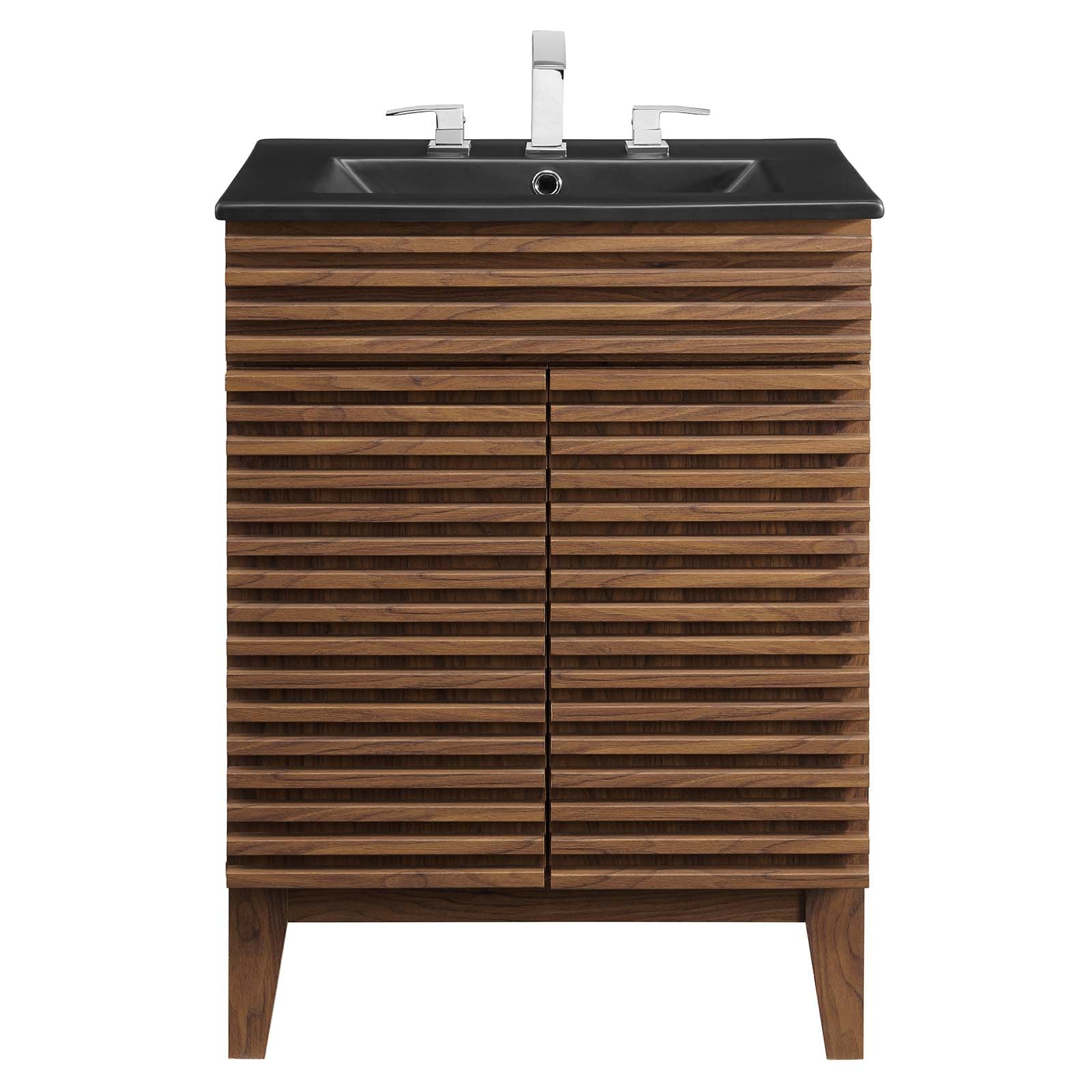 Modway Bathroom Vanity - Render 24" Bathroom Vanity Walnut Black