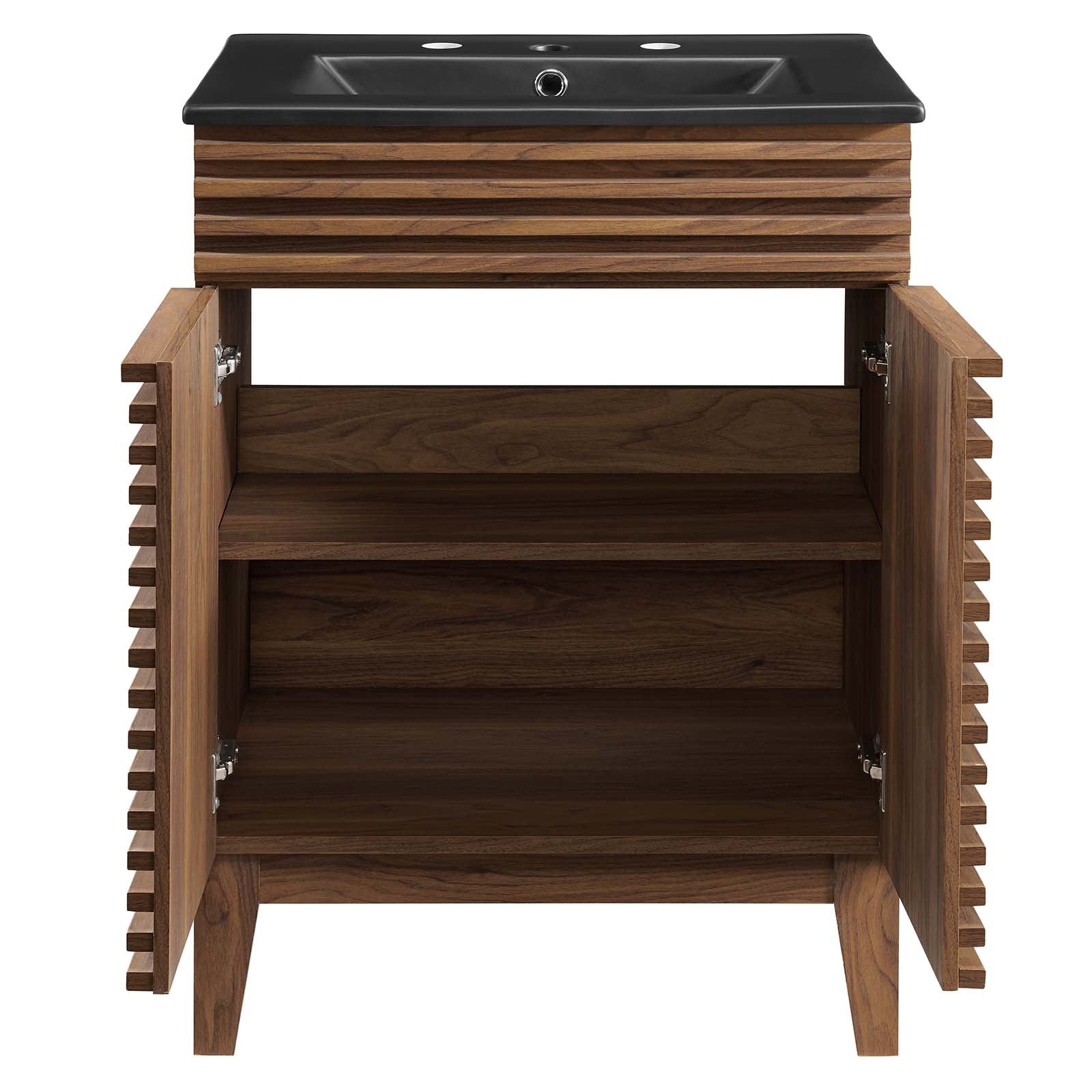 Modway Bathroom Vanity - Render 24" Bathroom Vanity Walnut Black