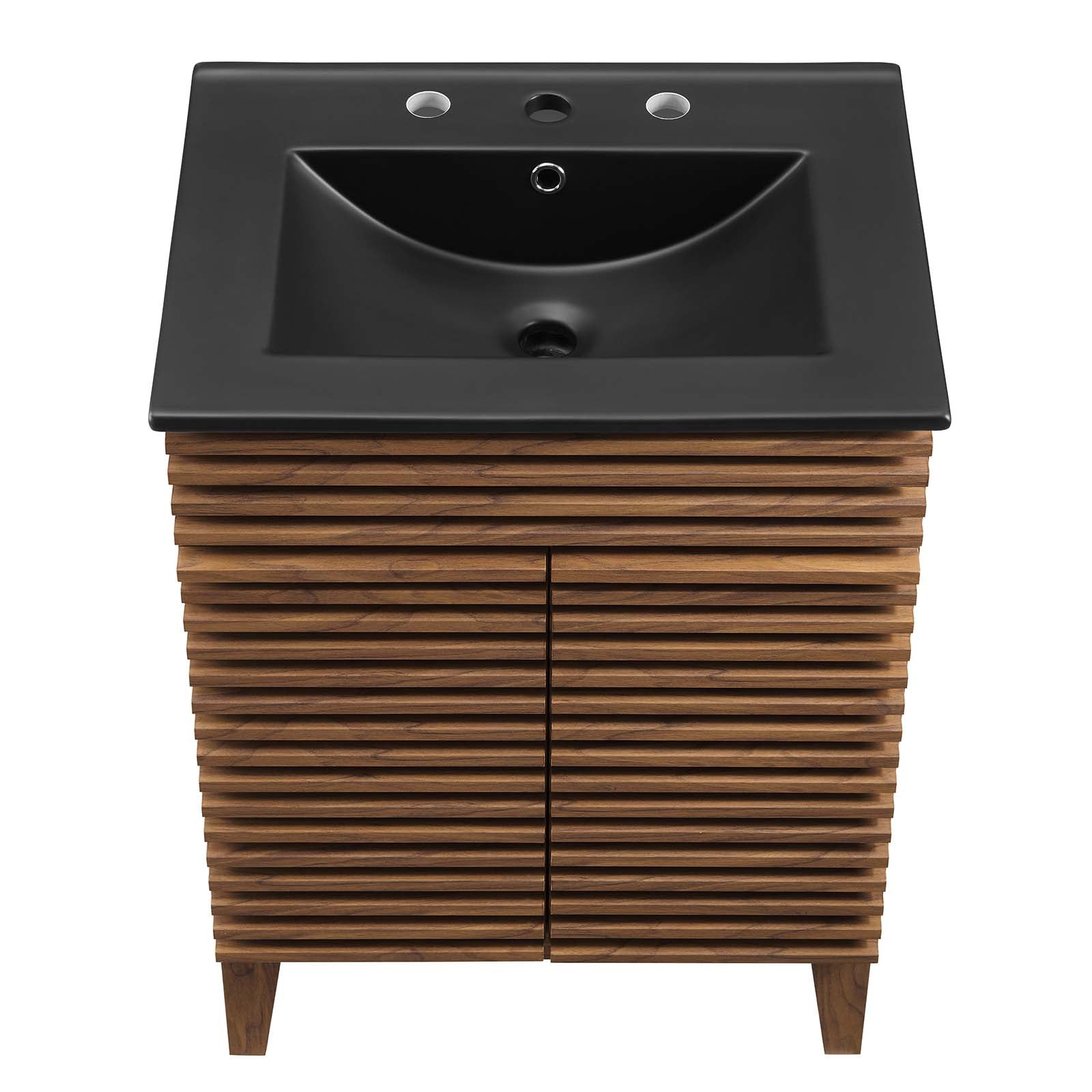 Modway Bathroom Vanity - Render 24" Bathroom Vanity Walnut Black
