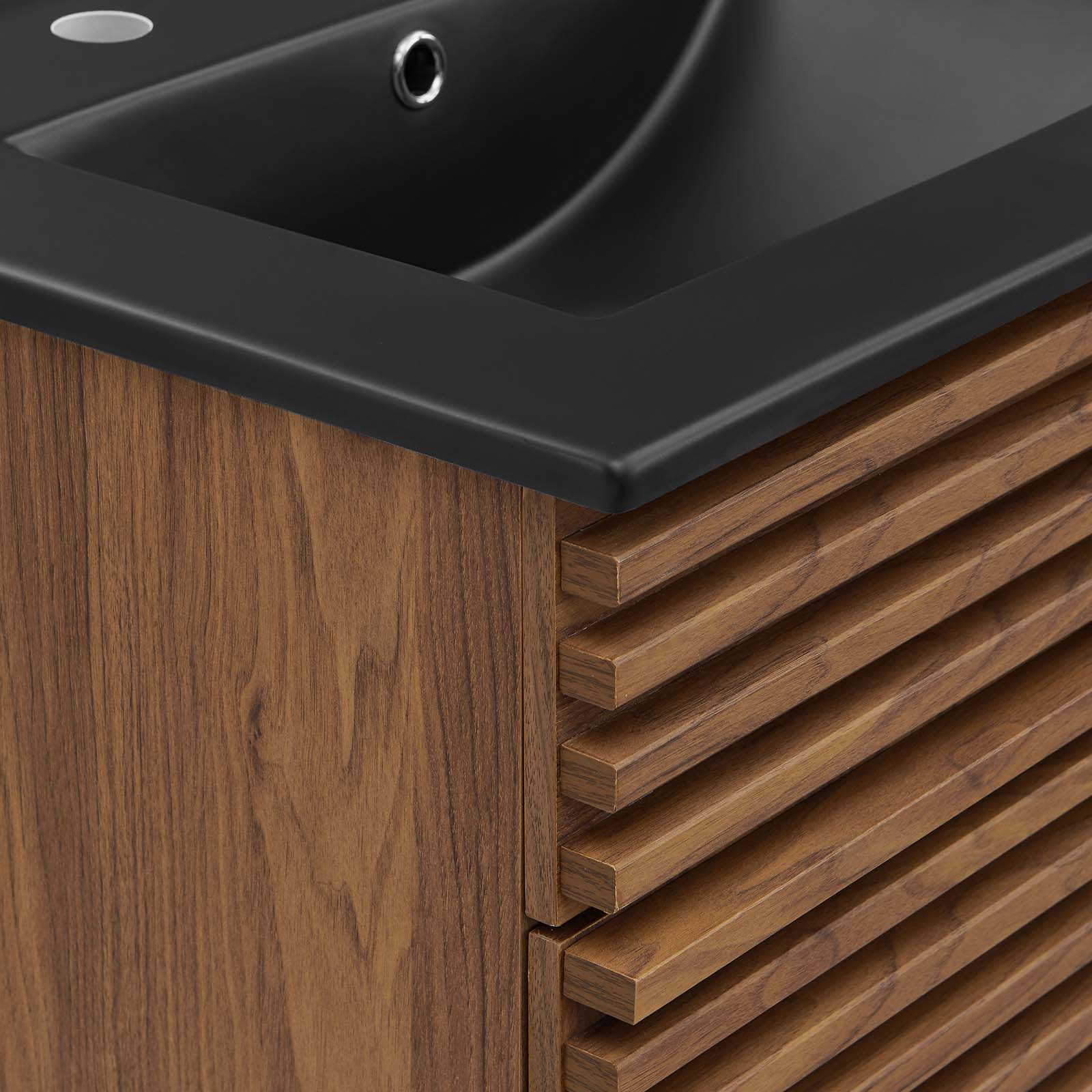 Modway Bathroom Vanity - Render 24" Bathroom Vanity Walnut Black