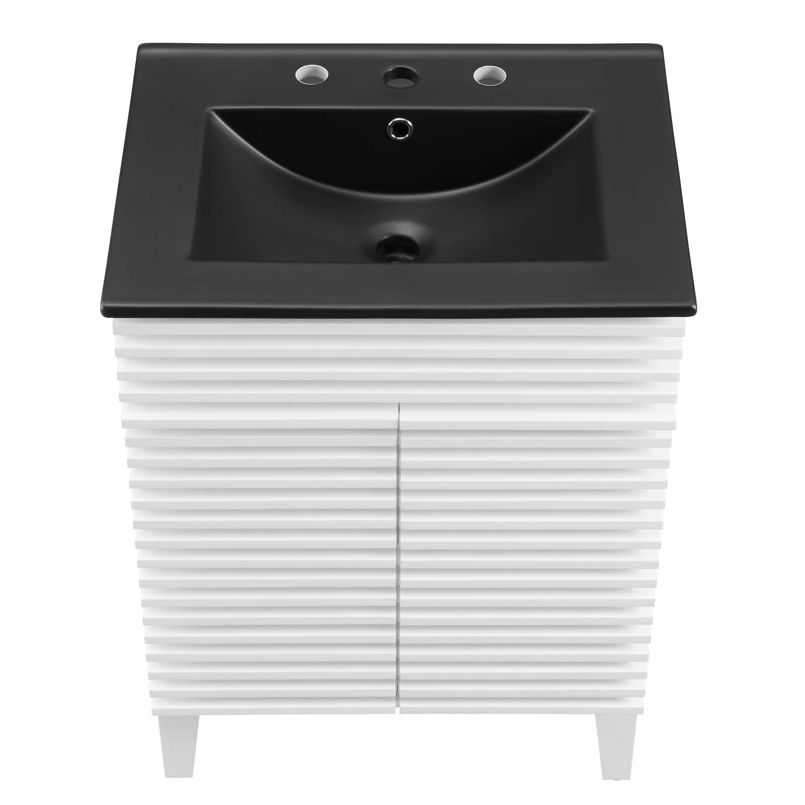 Modway Bathroom Vanity - Render 24" Bathroom Vanity White Black