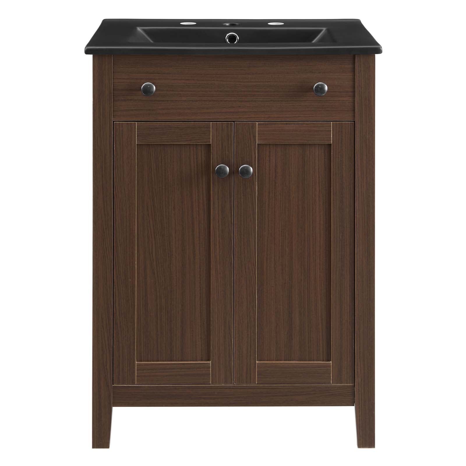 Modway Bathroom Vanity - Nantucket 24" Bathroom Vanity Walnut Black