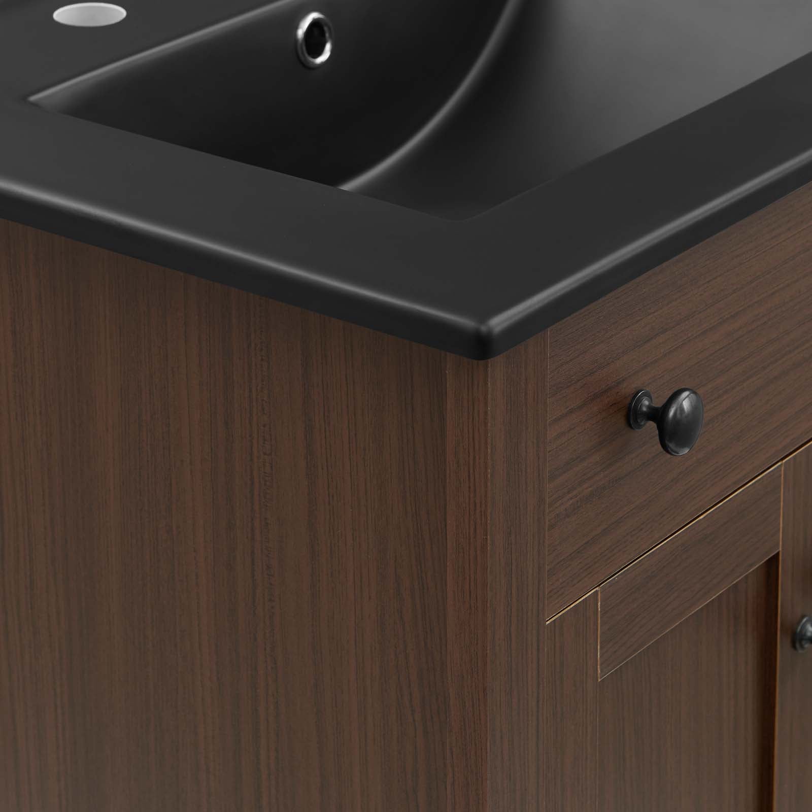 Modway Bathroom Vanity - Nantucket 24" Bathroom Vanity Walnut Black