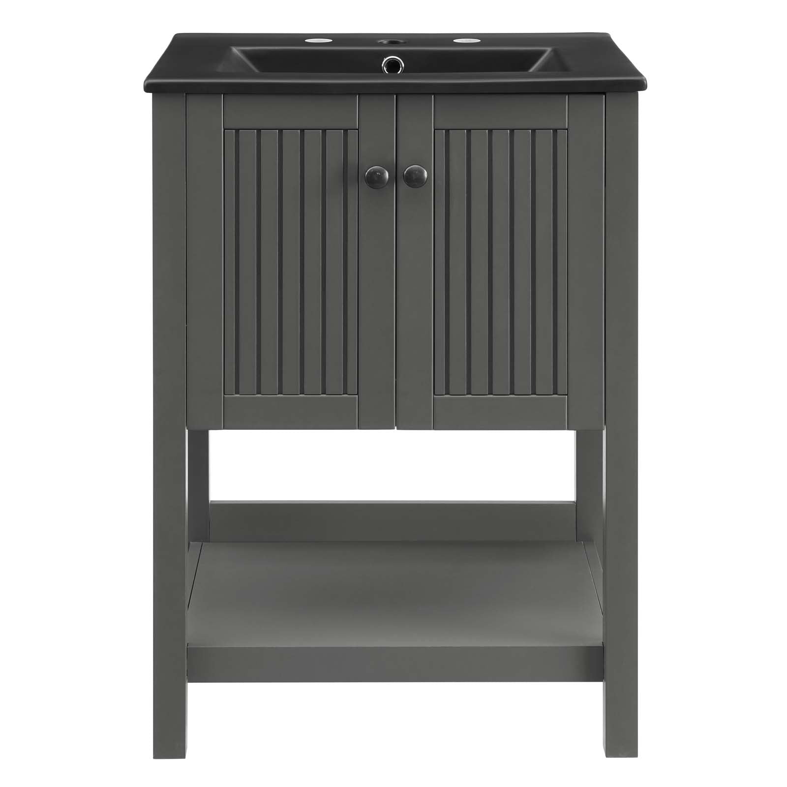 Modway Bathroom Vanity - Steam 24" Bathroom Vanity Gray Black