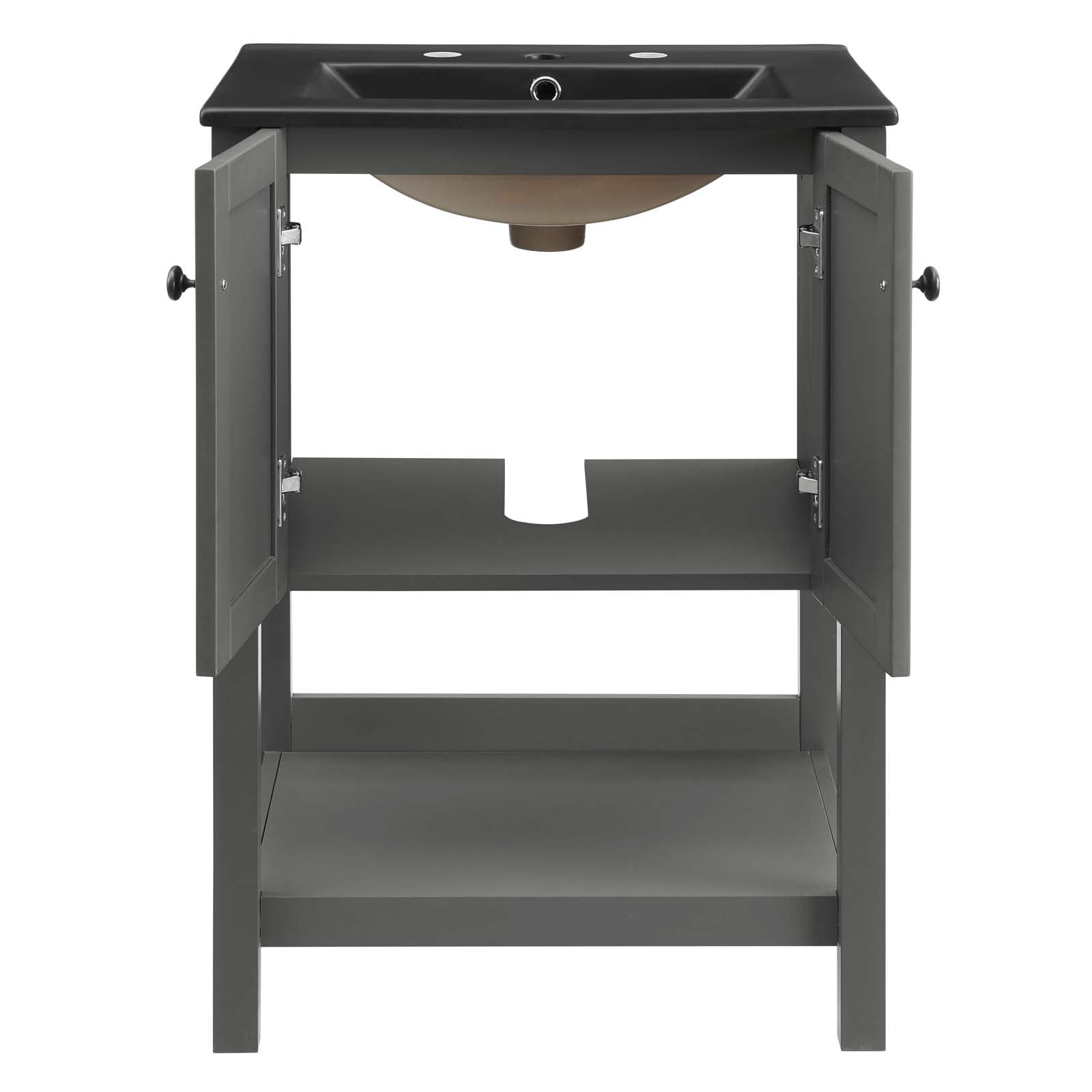 Modway Bathroom Vanity - Steam 24" Bathroom Vanity Gray Black