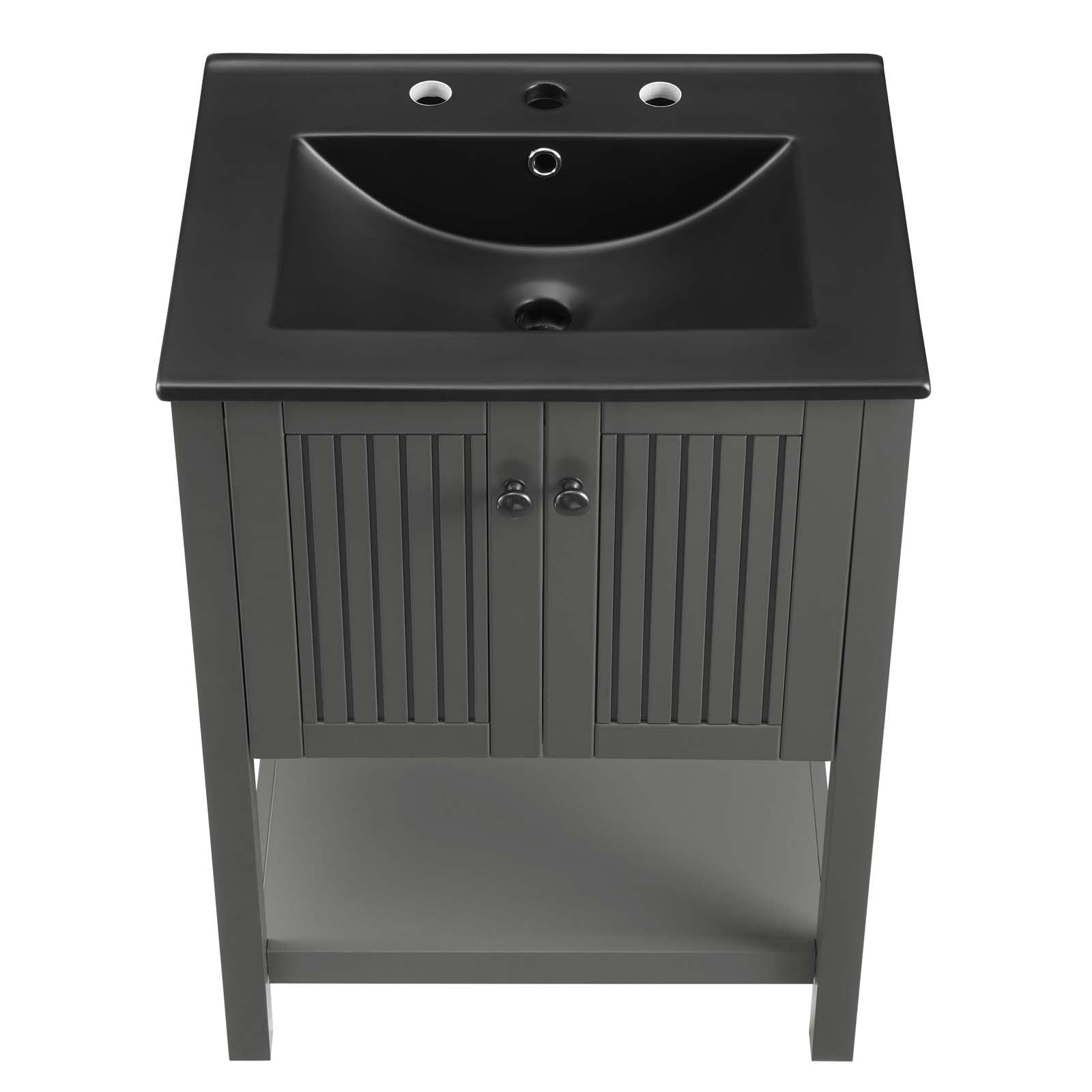 Modway Bathroom Vanity - Steam 24" Bathroom Vanity Gray Black