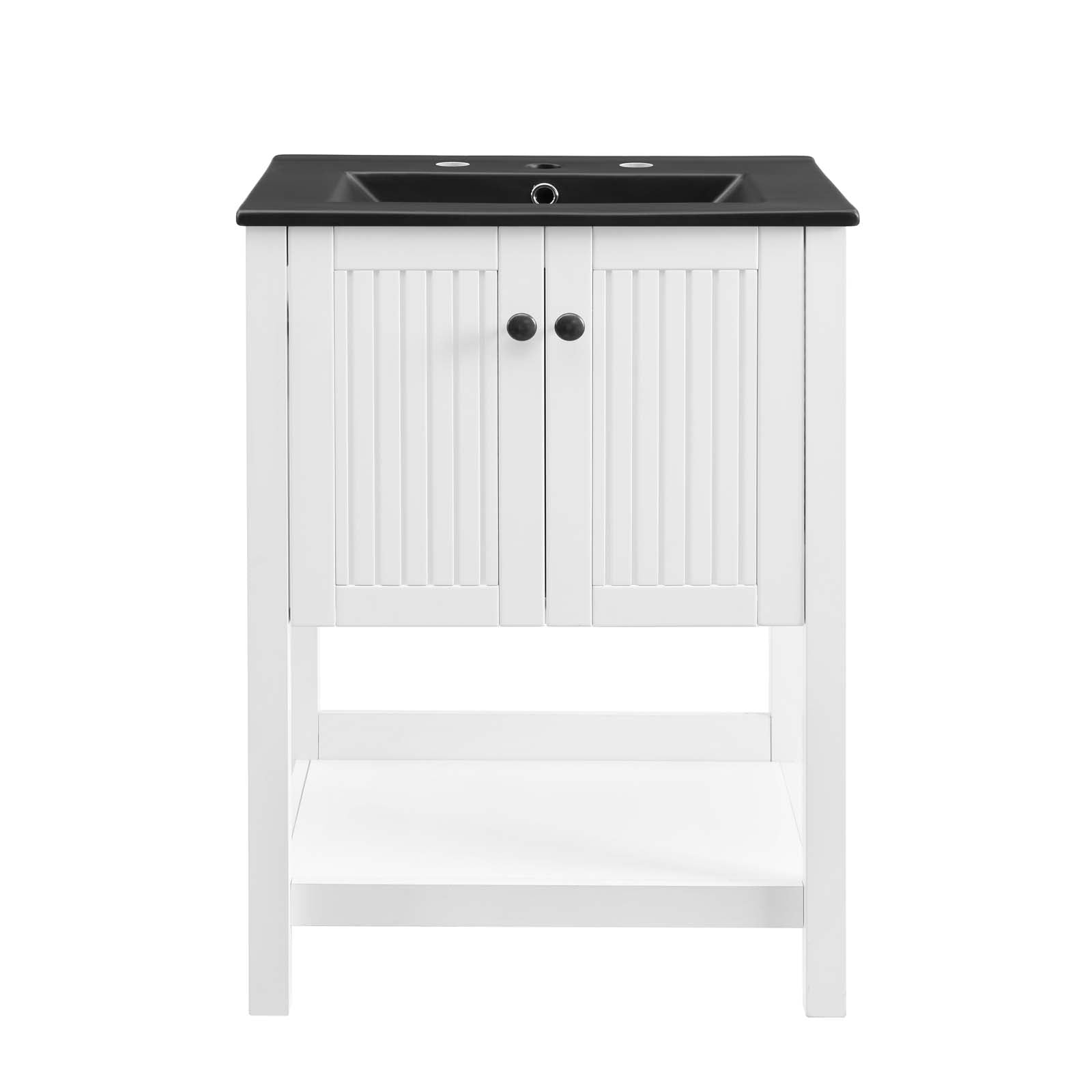Modway Bathroom Vanity - Steam-24"-Bathroom-Vanity-White-Black