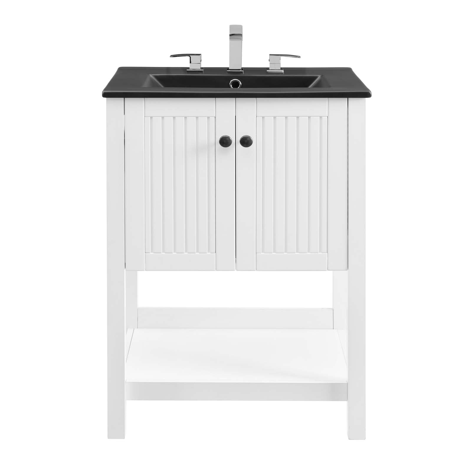 Modway Bathroom Vanity - Steam-24"-Bathroom-Vanity-White-Black