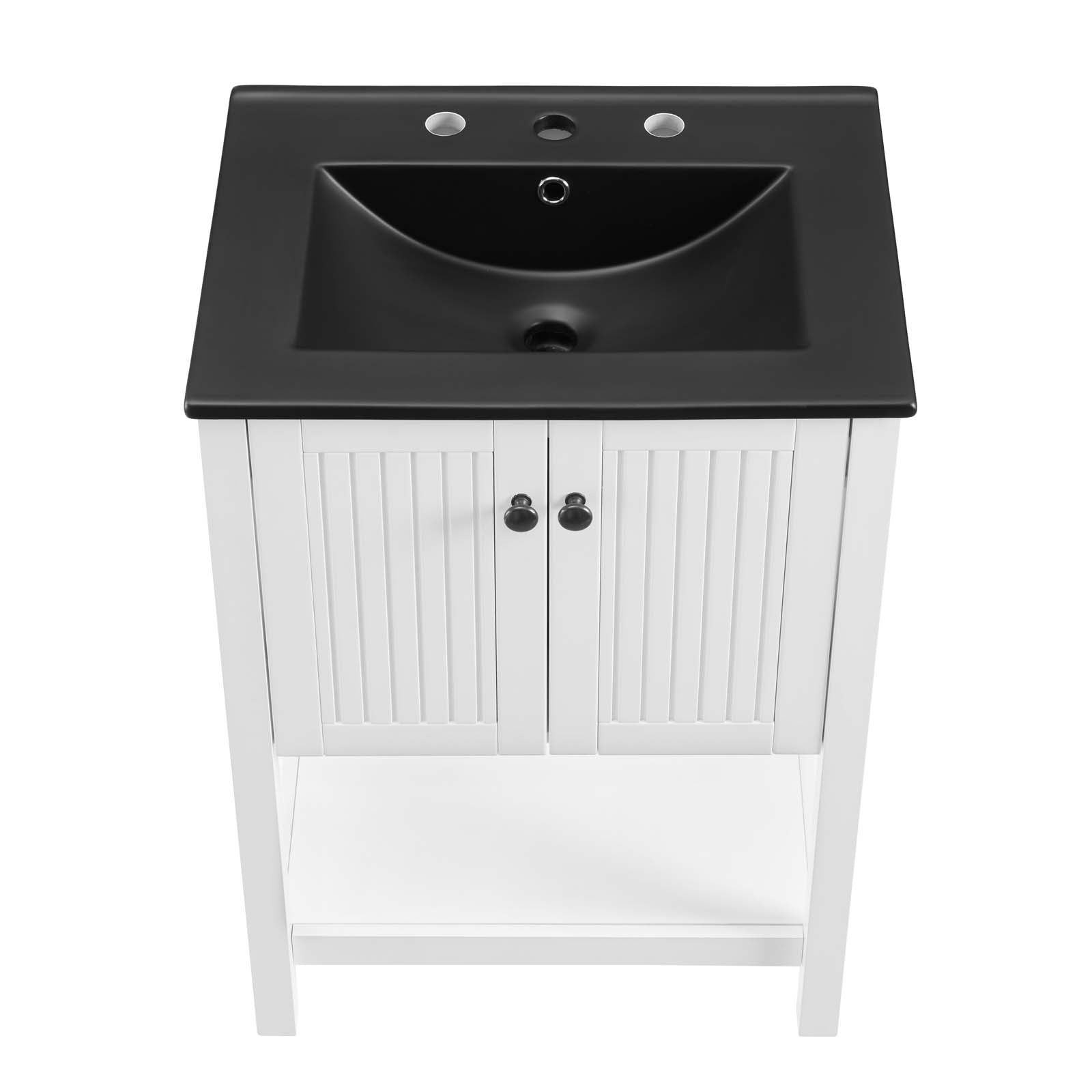 Modway Bathroom Vanity - Steam-24"-Bathroom-Vanity-White-Black