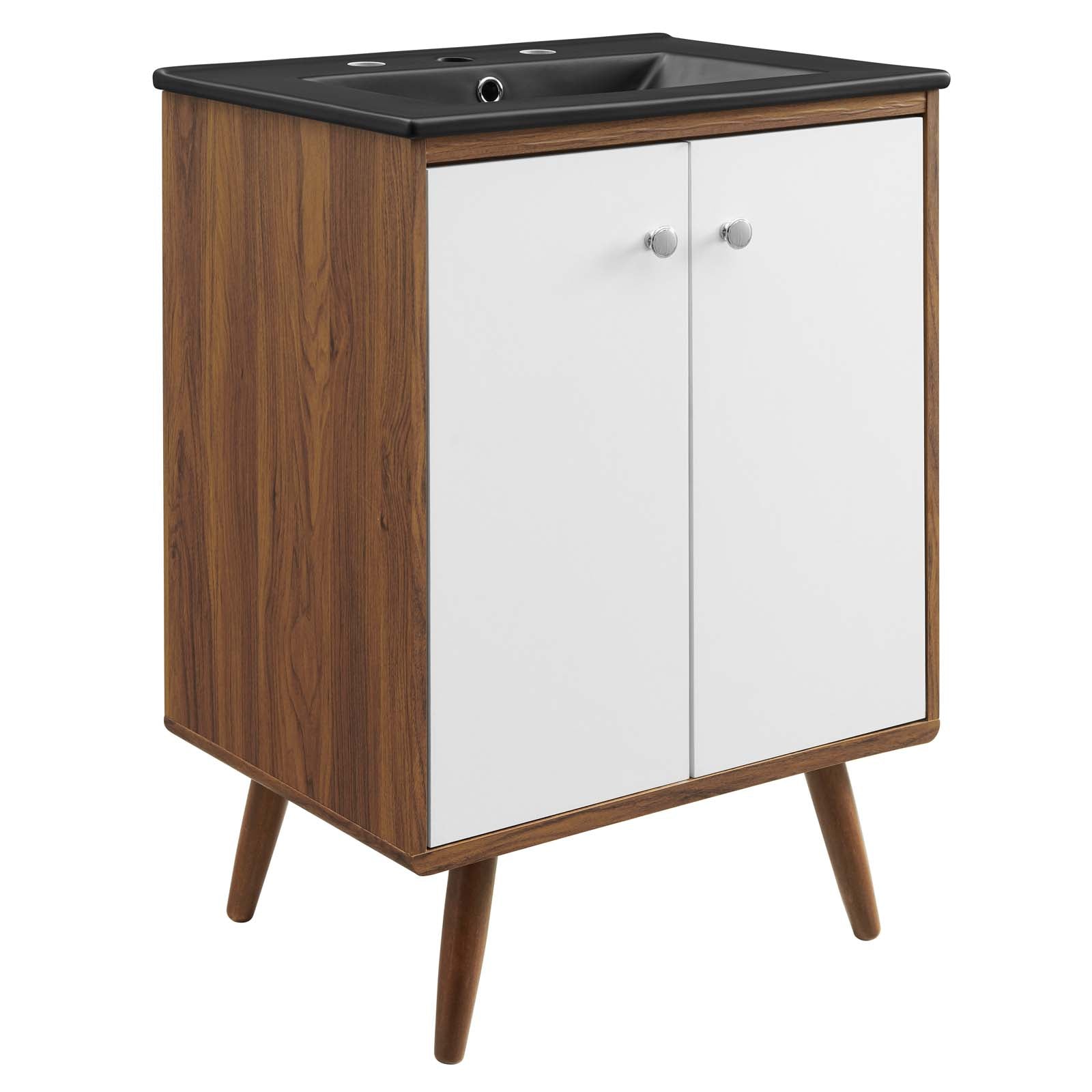 Modway Bathroom Vanity - Transmit 24" Bathroom Vanity White Black