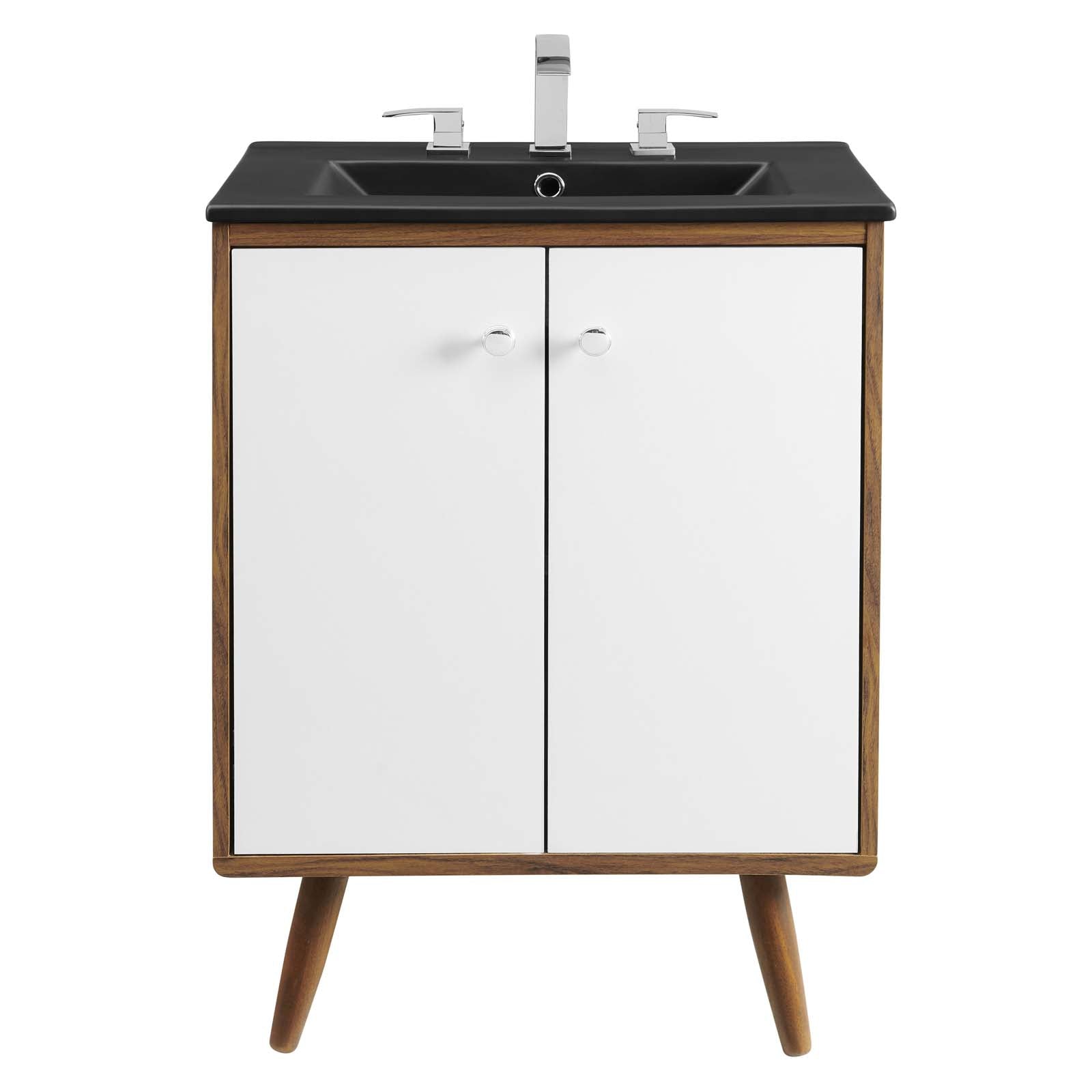 Modway Bathroom Vanity - Transmit 24" Bathroom Vanity White Black