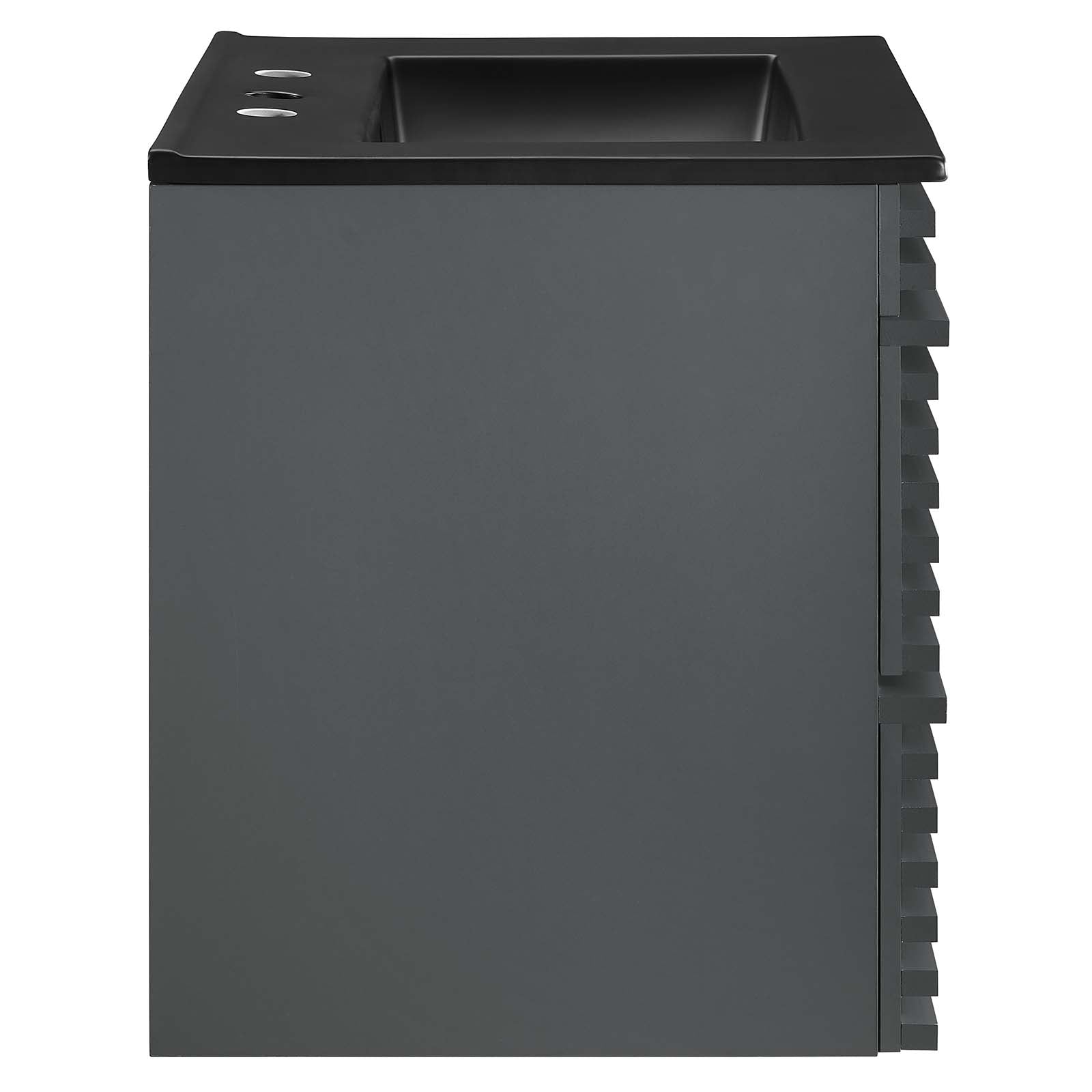 Modway Bathroom Vanity - Render 24" Wall-Mount Bathroom Vanity Gray Black