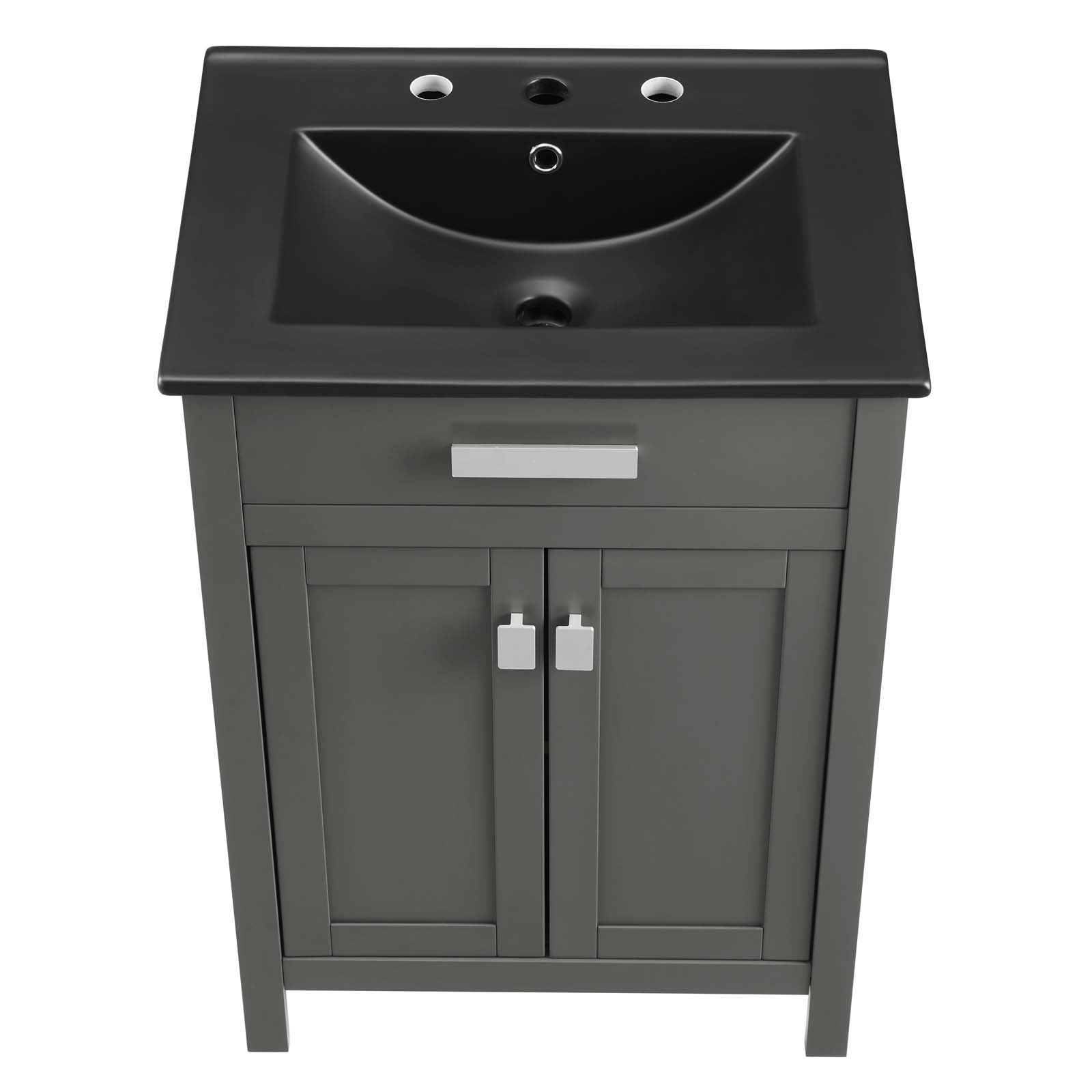 Modway Bathroom Vanity - Laguna 24" Bathroom Vanity Gray Black