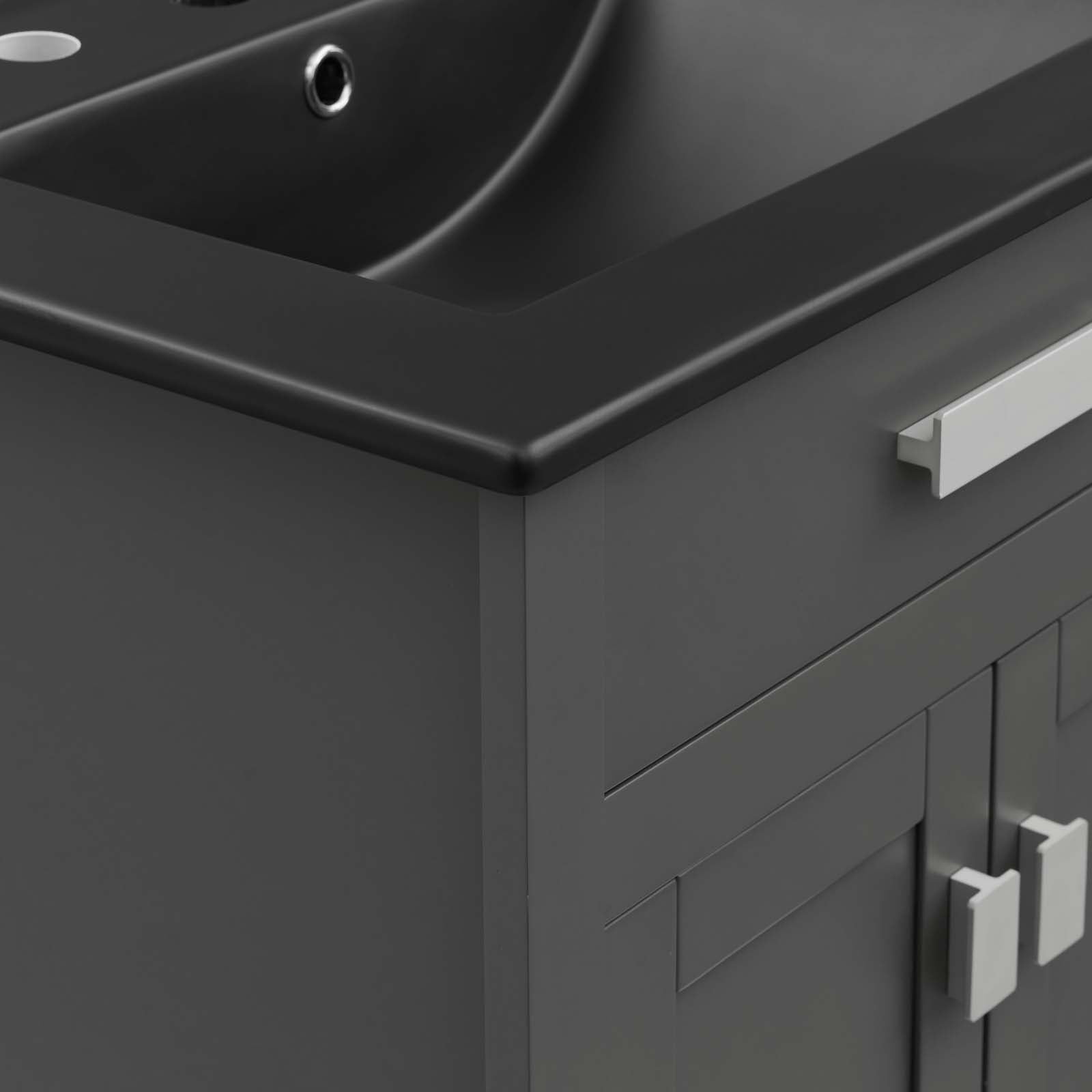 Modway Bathroom Vanity - Laguna 24" Bathroom Vanity Gray Black