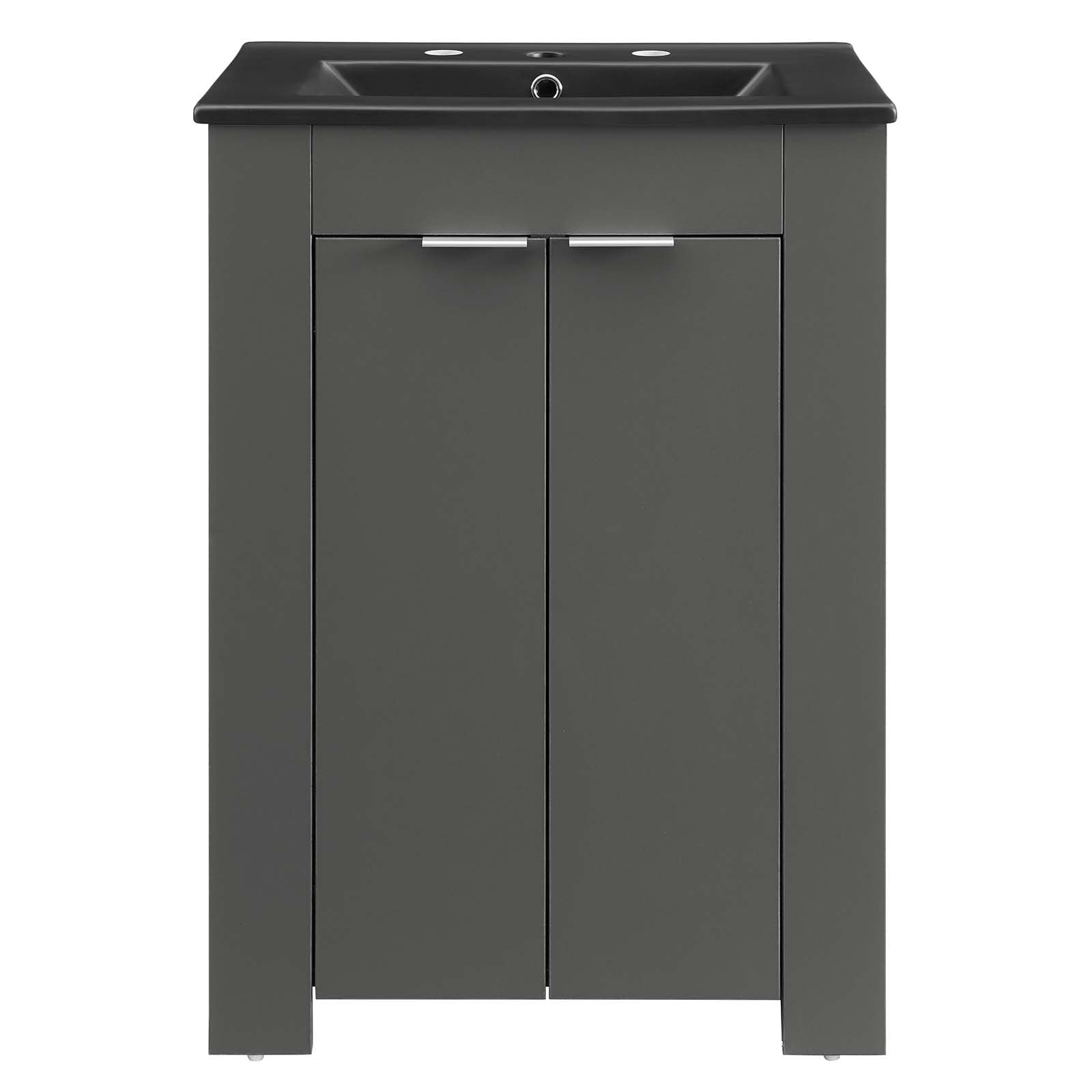 Modway Bathroom Vanity - Maybelle 24" Bathroom Vanity Gray Black