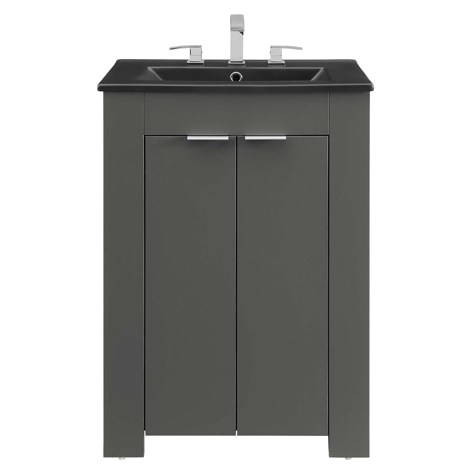 Modway Bathroom Vanity - Maybelle 24" Bathroom Vanity Gray Black