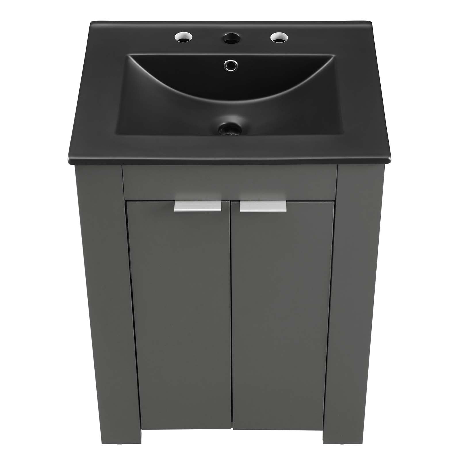Modway Bathroom Vanity - Maybelle 24" Bathroom Vanity Gray Black