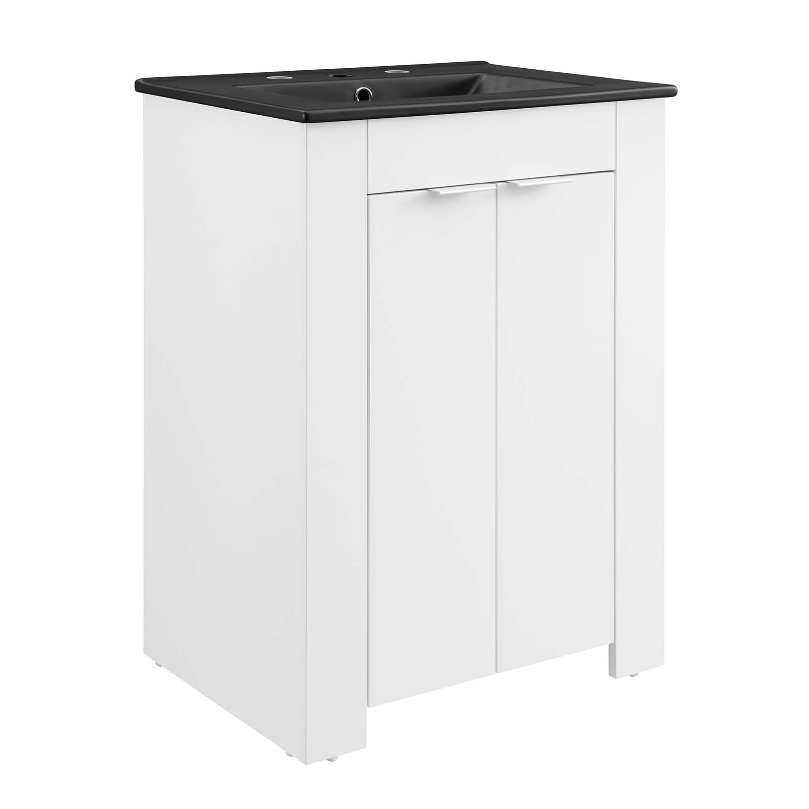 Modway Bathroom Vanity - Maybelle 24" Bathroom Vanity White Black