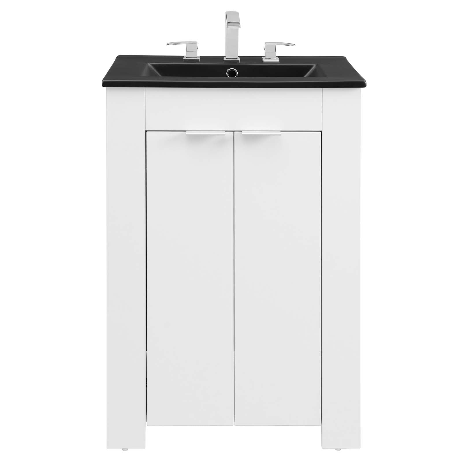 Modway Bathroom Vanity - Maybelle 24" Bathroom Vanity White Black
