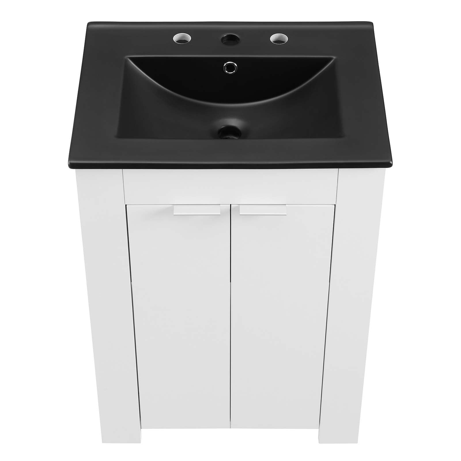 Modway Bathroom Vanity - Maybelle 24" Bathroom Vanity White Black
