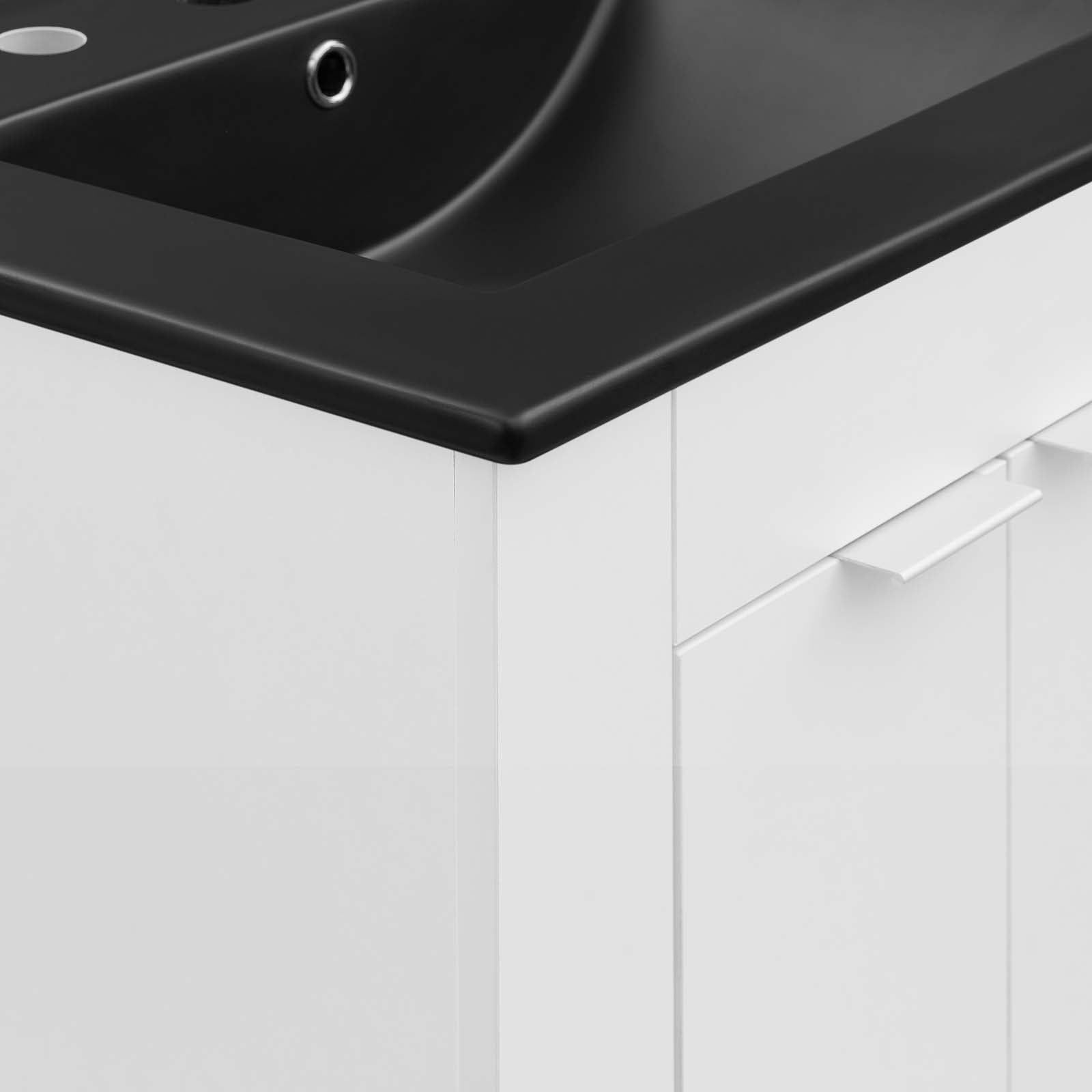 Modway Bathroom Vanity - Maybelle 24" Bathroom Vanity White Black