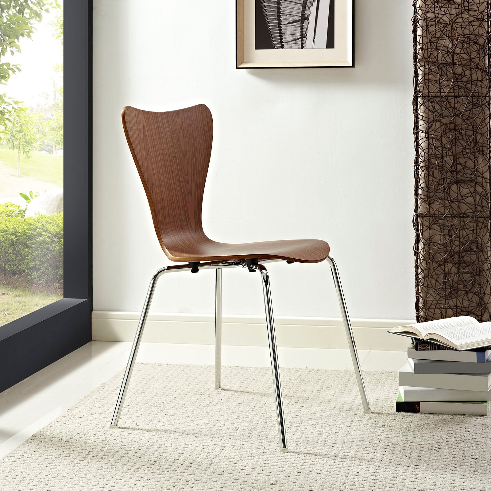 Modway Dining Chairs - Ernie Dining Side Chair Walnut