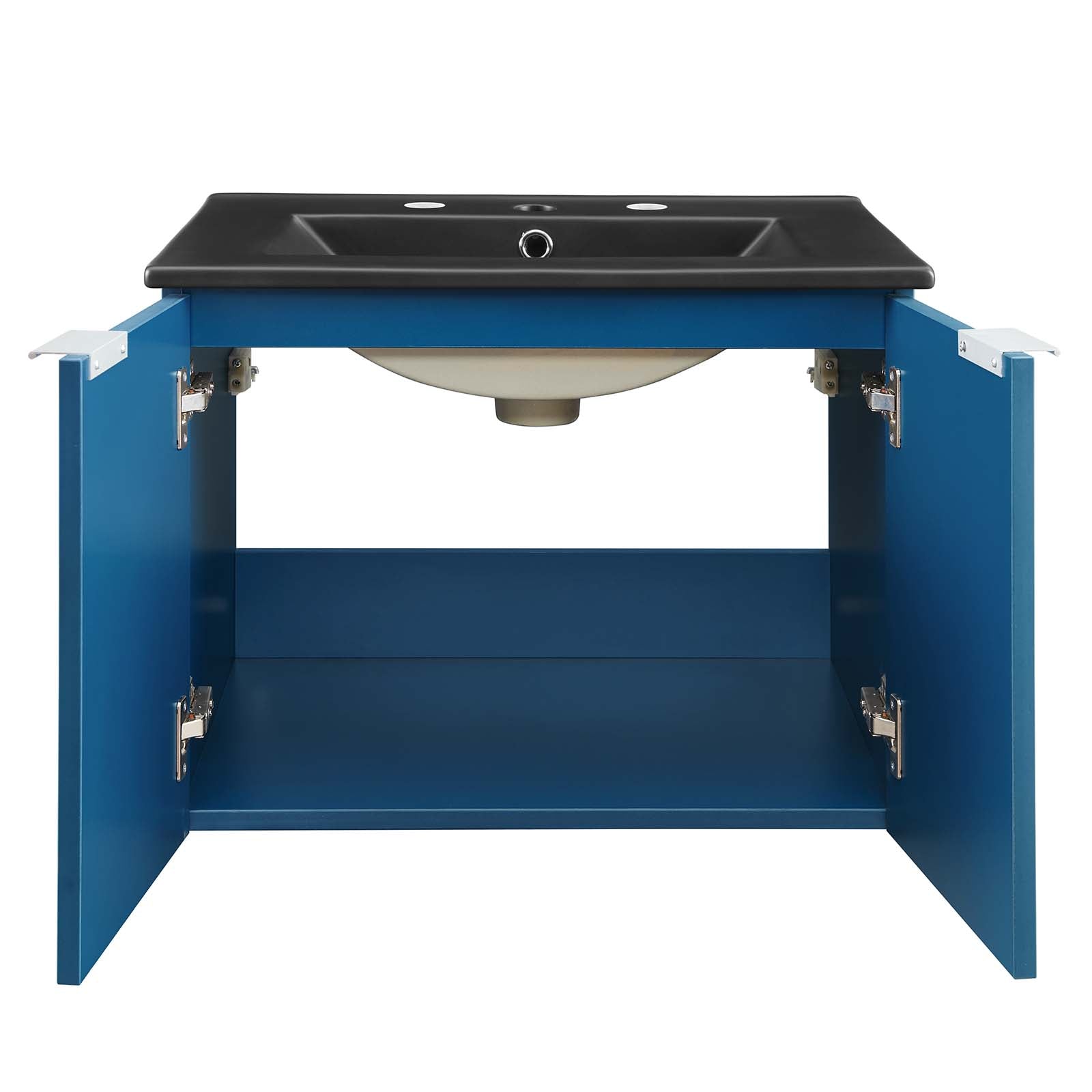 Modway Bathroom Vanity - Maybelle 24" Wall-Mount Bathroom Vanity Navy Black