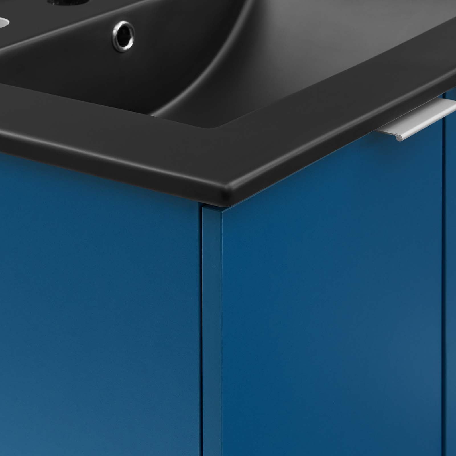 Modway Bathroom Vanity - Maybelle 24" Wall-Mount Bathroom Vanity Navy Black
