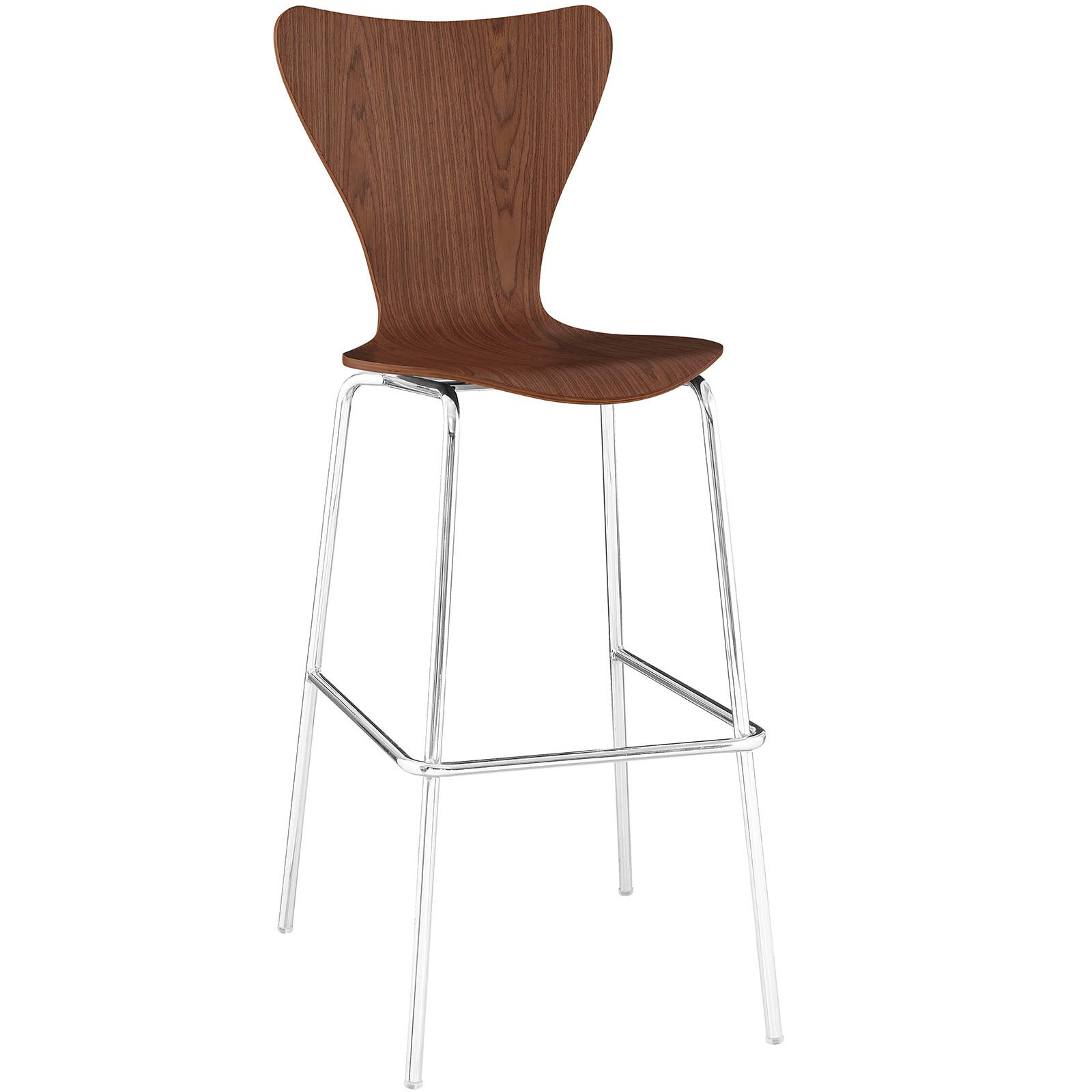 Modway Barstools - Ernie Wood Bar Stool Walnut