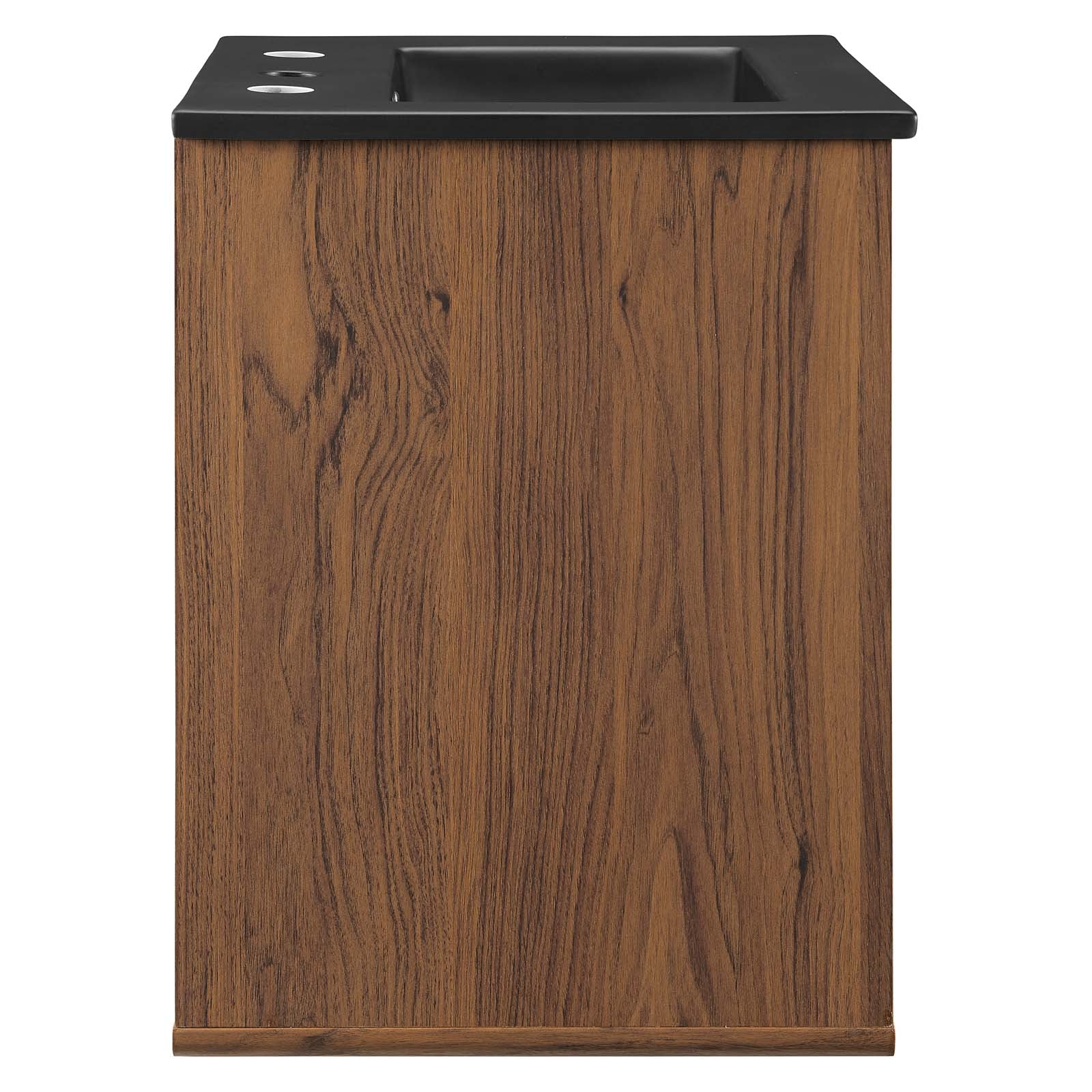 Modway Bathroom Vanity - Transmit-18"-Wall-Mount-Bathroom-Vanity-Walnut-Black