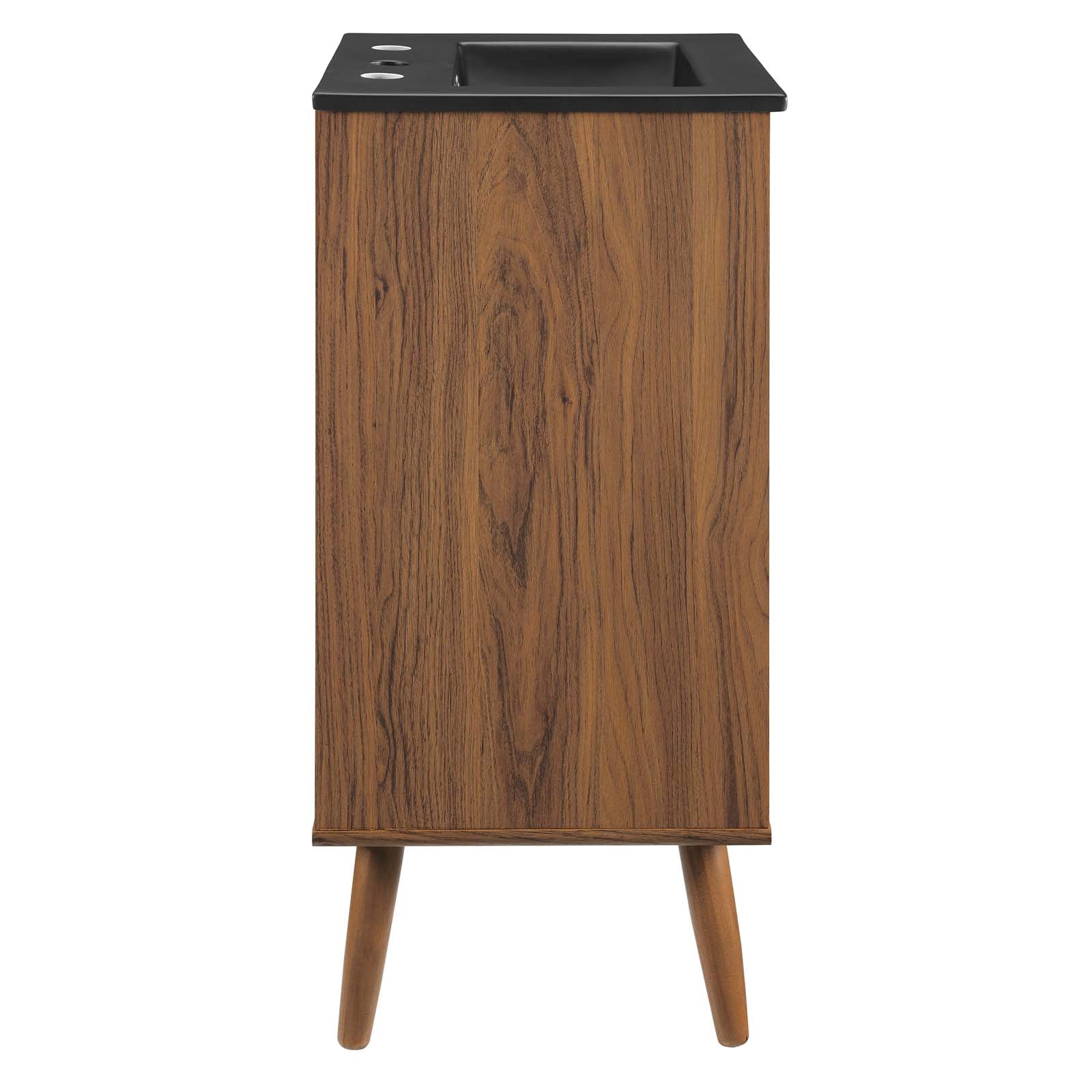 Modway Bathroom Vanity - Transmit-18"-Bathroom-Vanity-Walnut-Black
